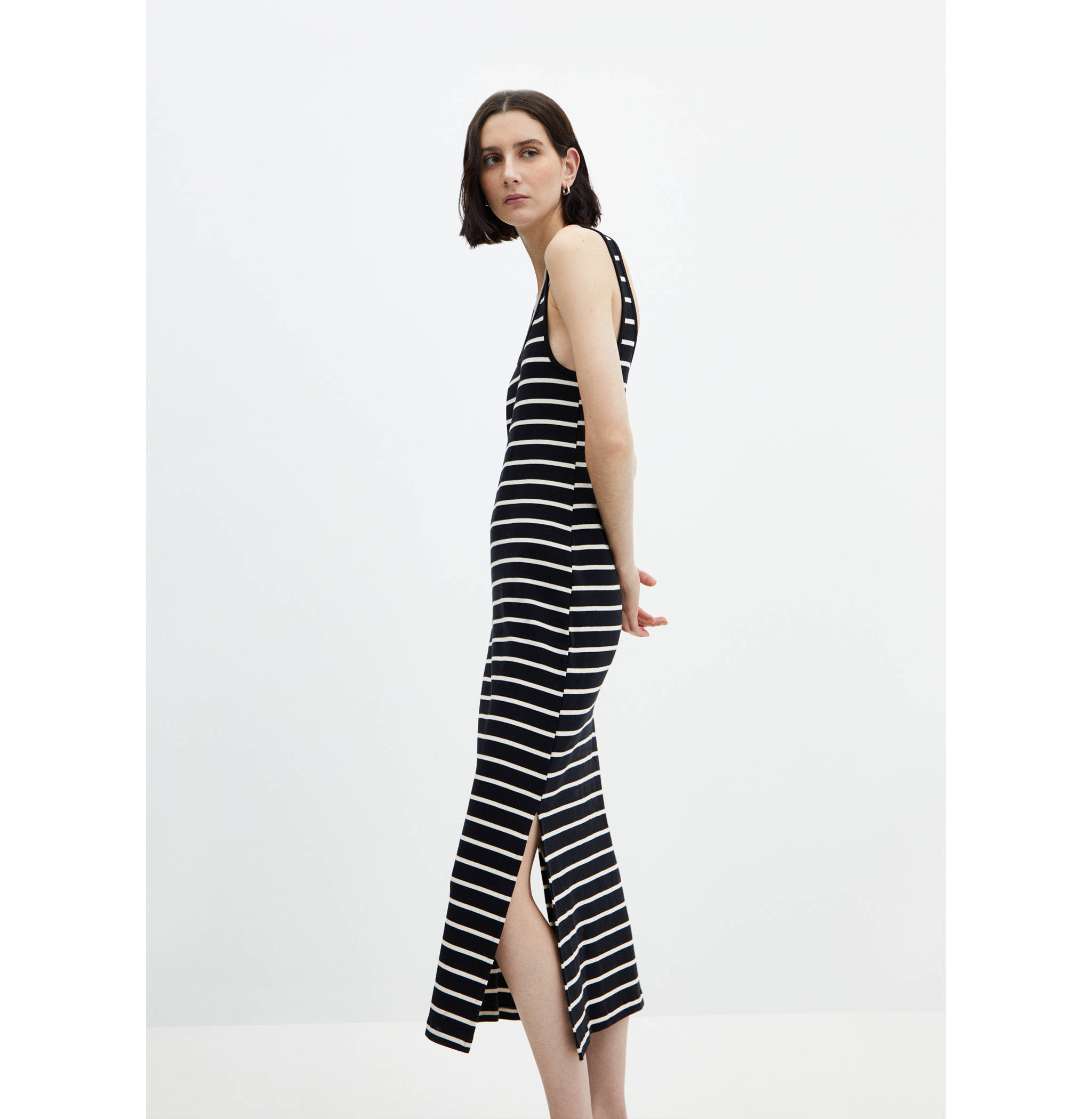 Cut-out striped dress - Medium plane