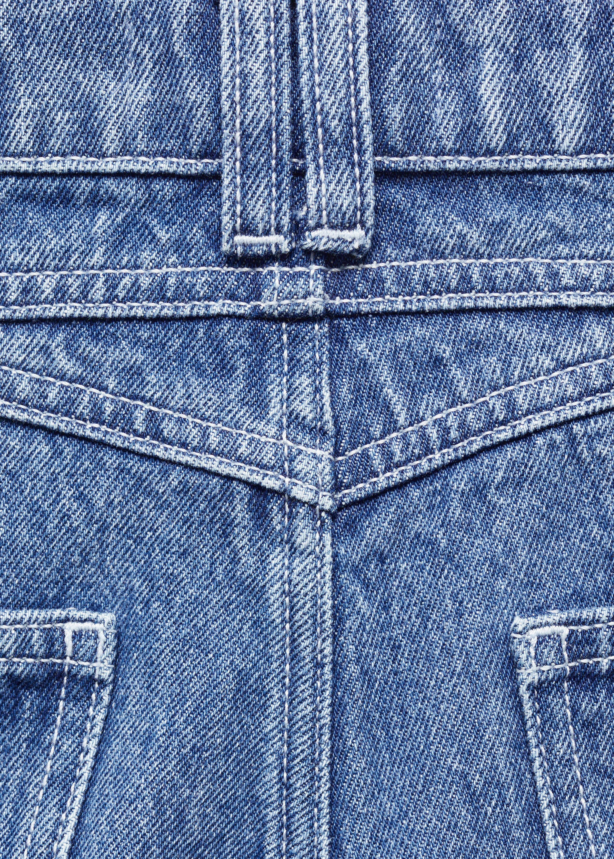 Straight-fit denim bermuda shorts - Details of the article 0