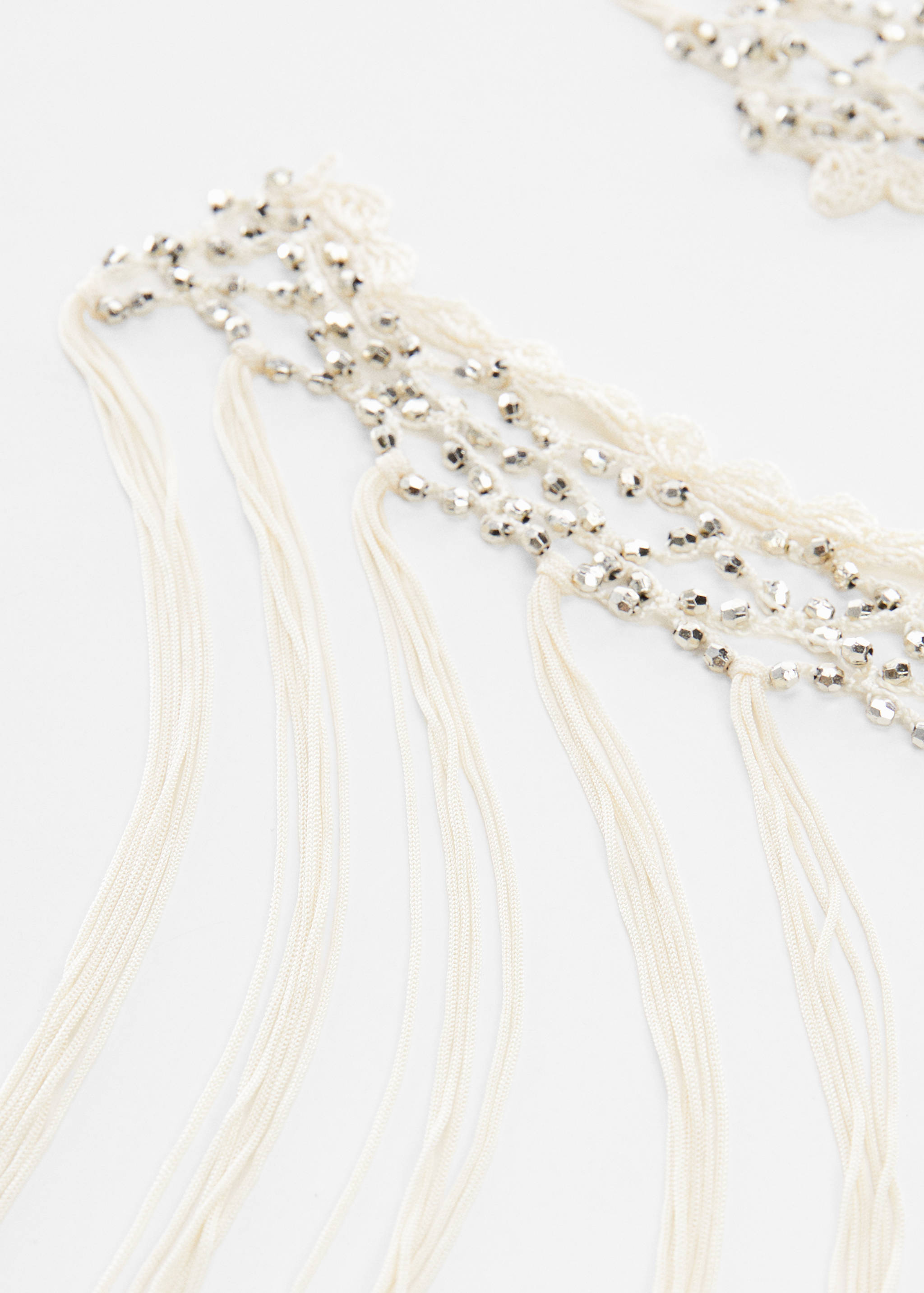 Scarf with beaded detail - Details of the article 1