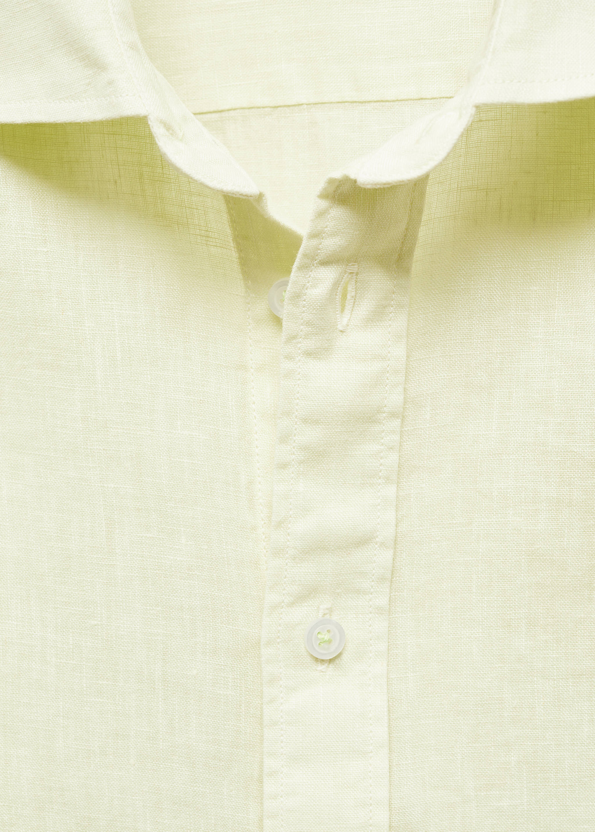 Classic fit 100% linen shirt - Details of the article 8