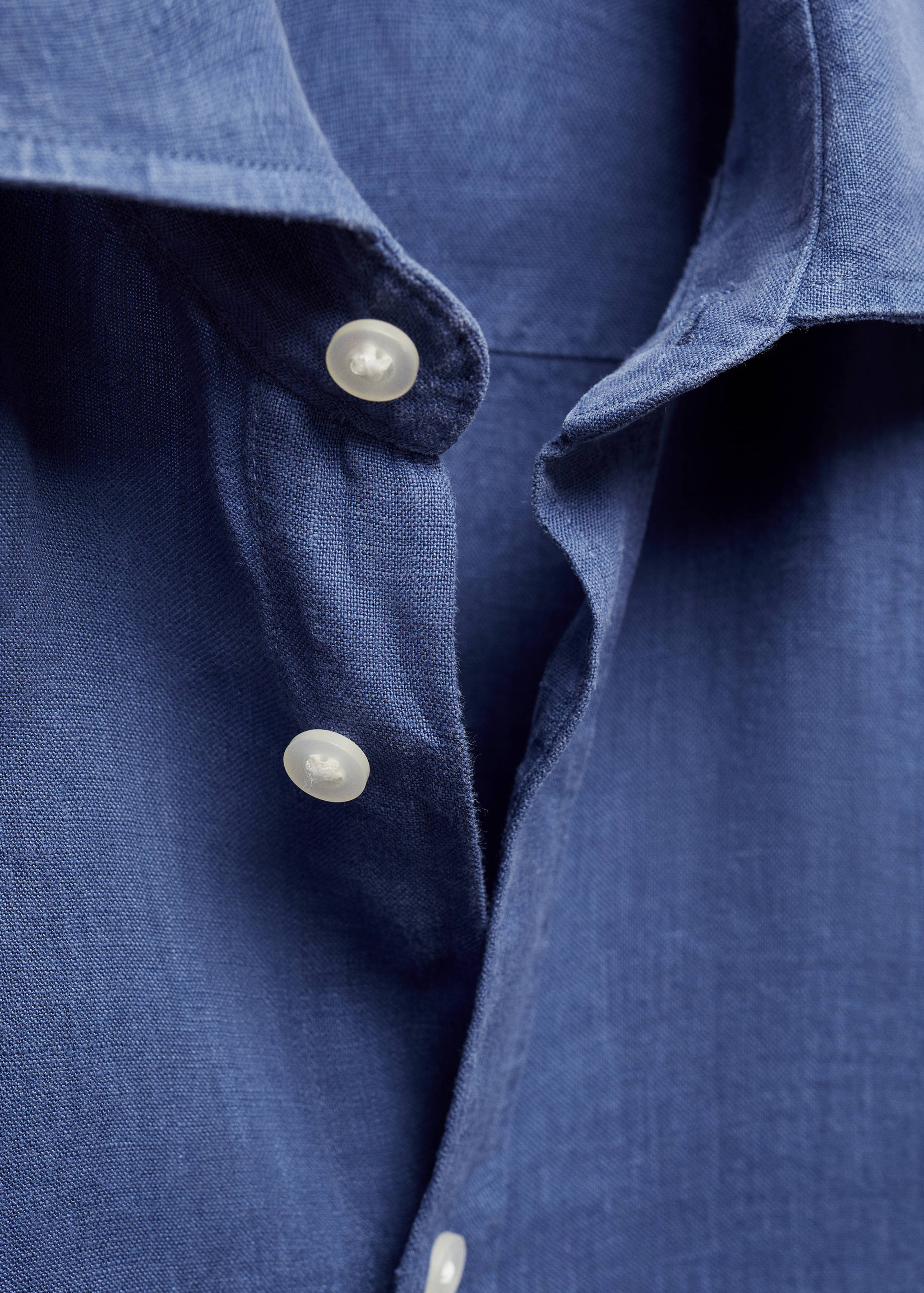 Classic fit 100% linen shirt - Details of the article 8
