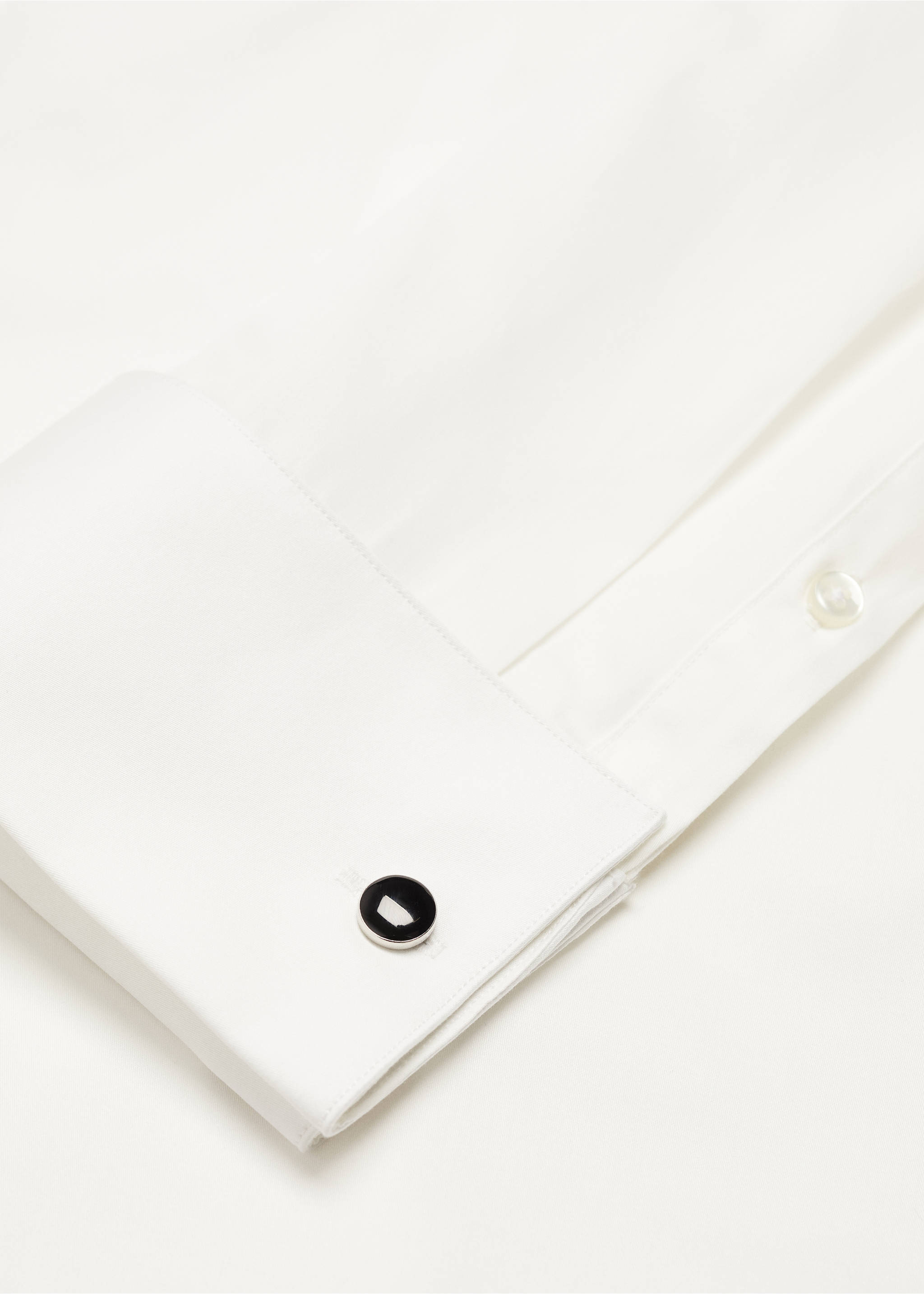 Slim-fit tuxedo shirt - Details of the article 0, White. Ref: 67077691-00.