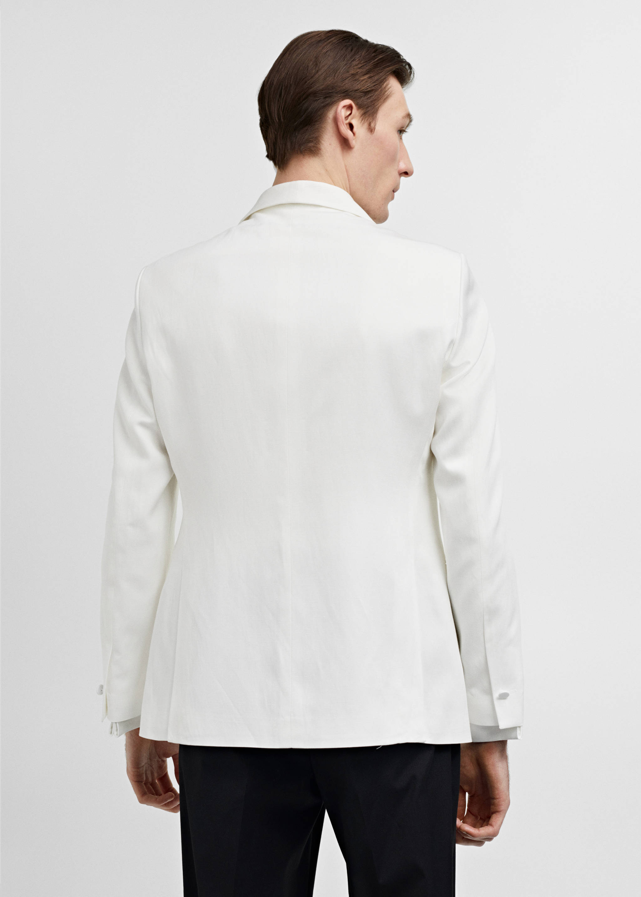 Veste smoking slim-fit Tencel lin - Verso de l’article
