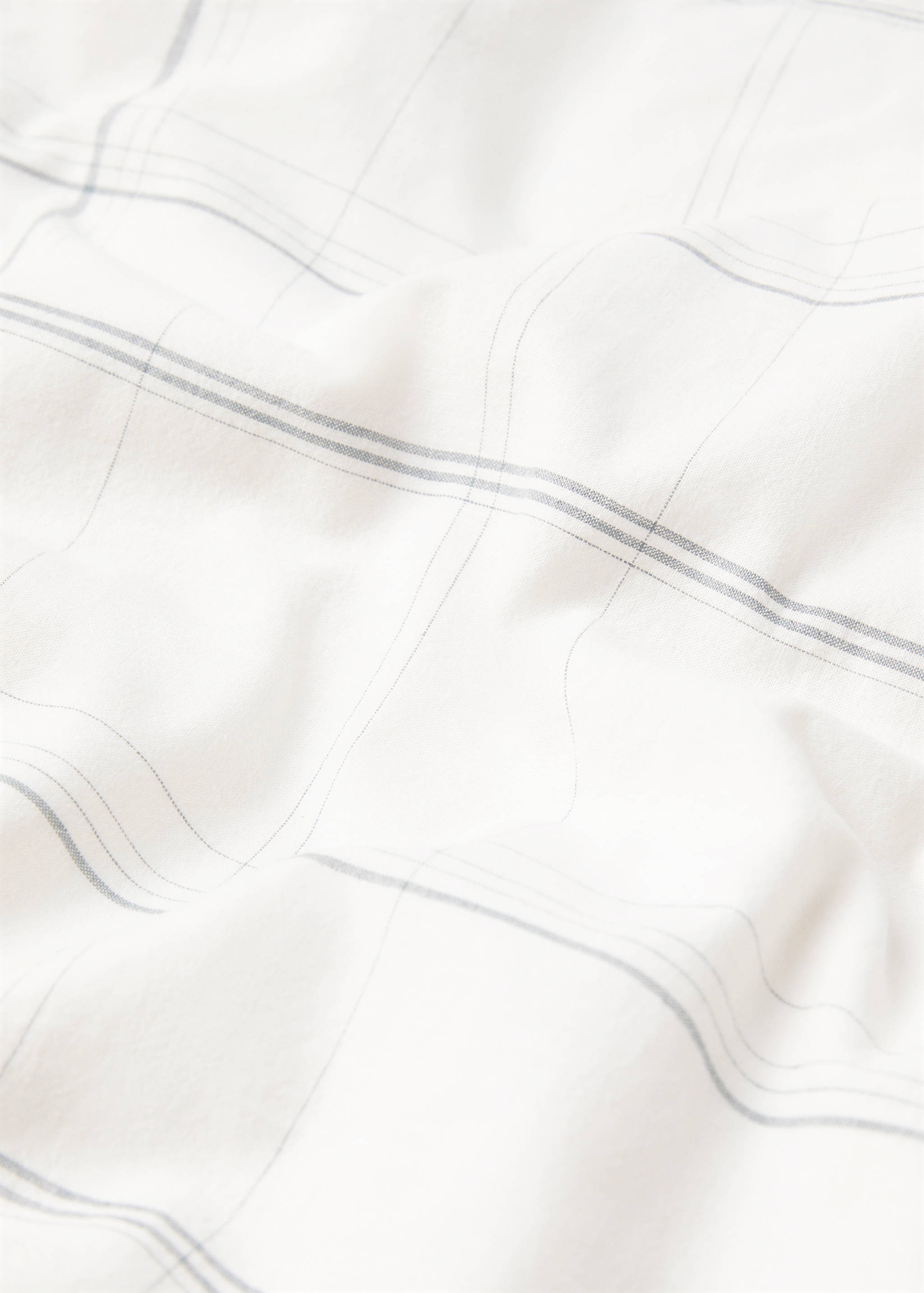 Striped cotton linen duvet cover for queen bed - Details of the article 2