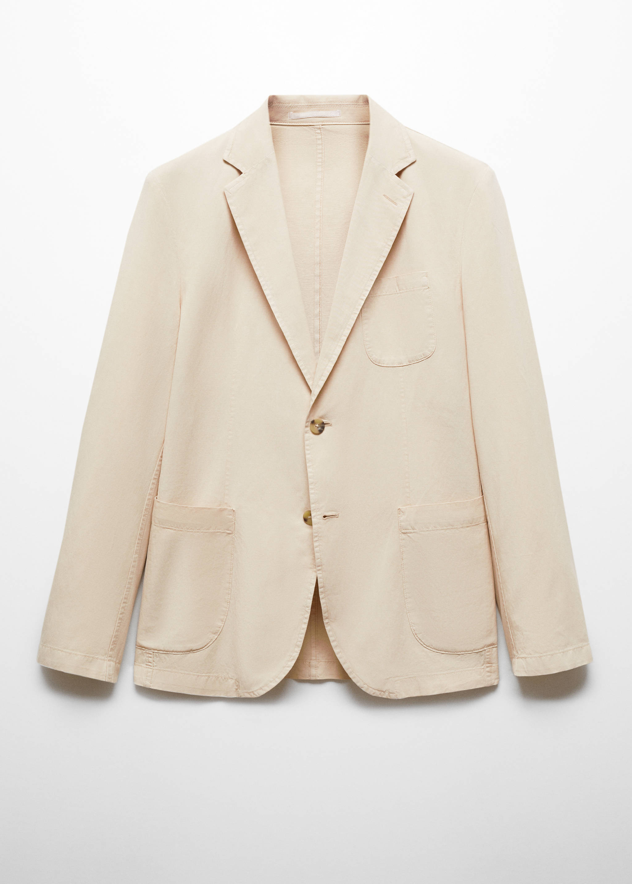 Slim fit linen cotton-blend blazer - Article without model