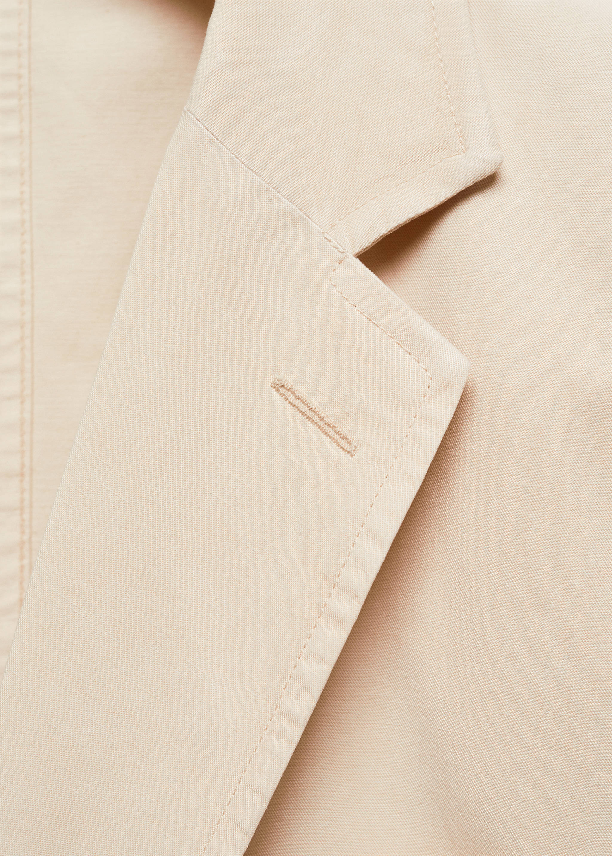 Slim fit linen cotton-blend blazer - Details of the article 8