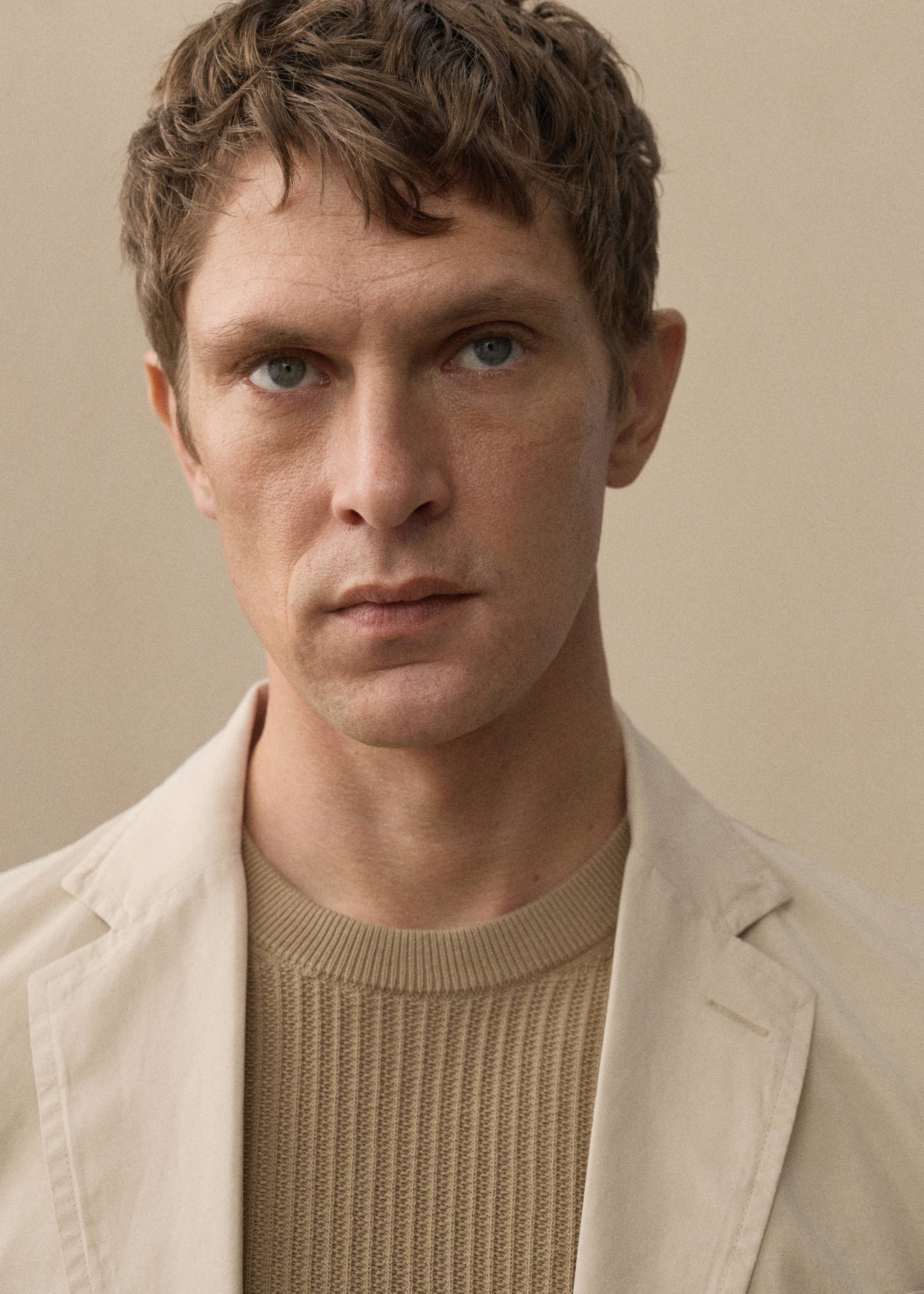 Slim fit linen cotton-blend blazer - Details of the article 5