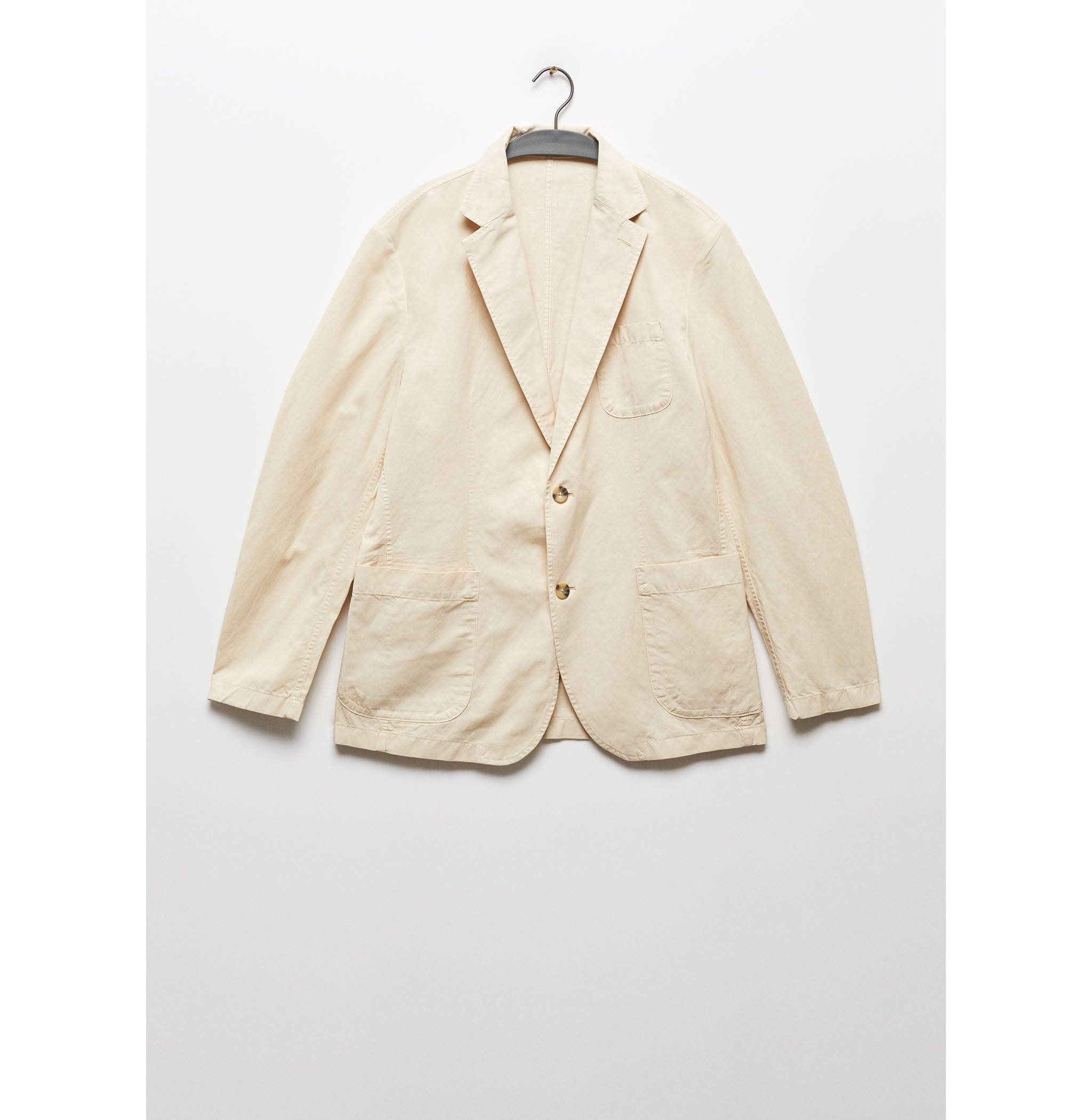 Slim fit linen cotton-blend blazer - Article without model