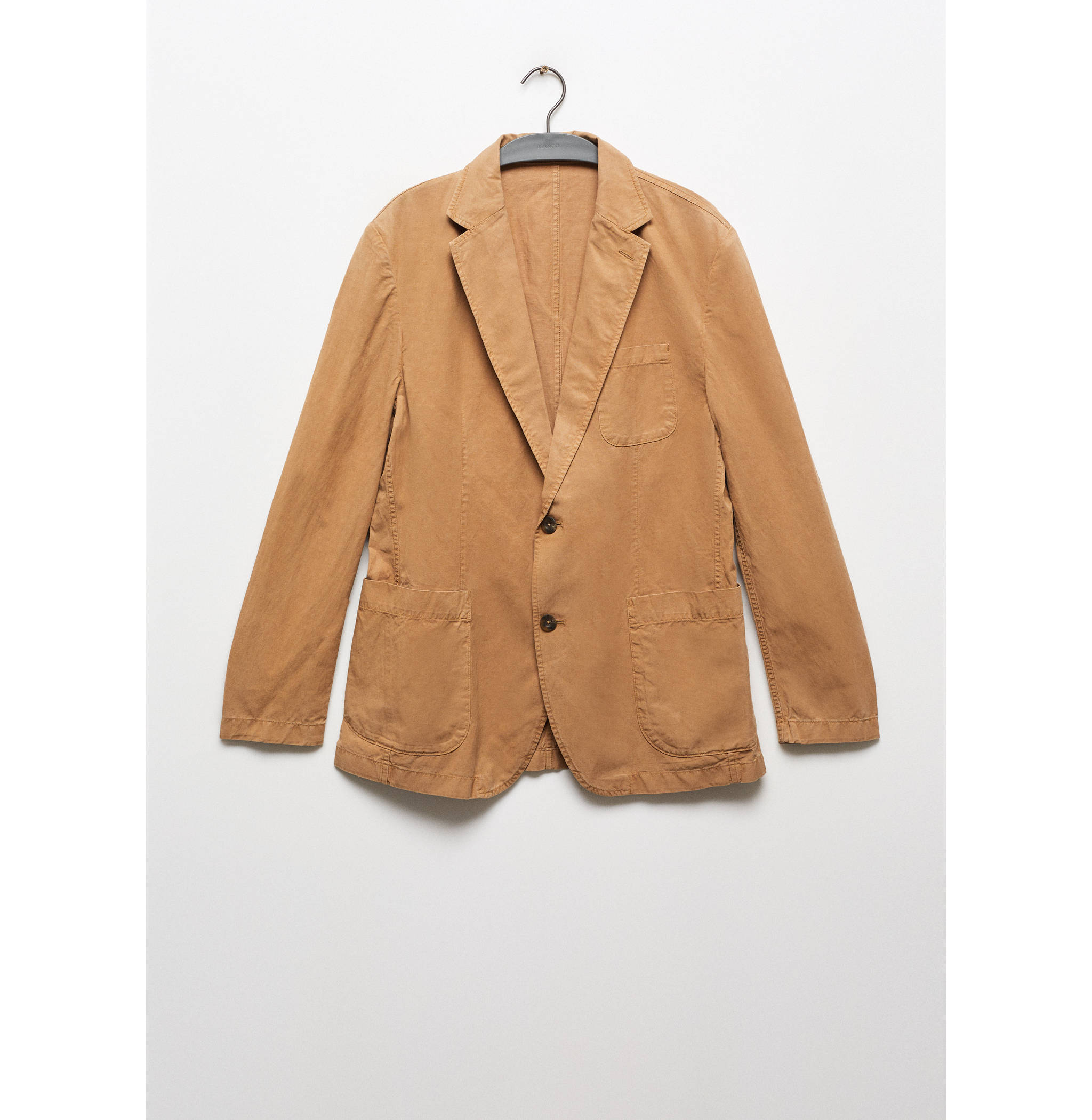 Slim fit linen cotton-blend blazer - Article without model