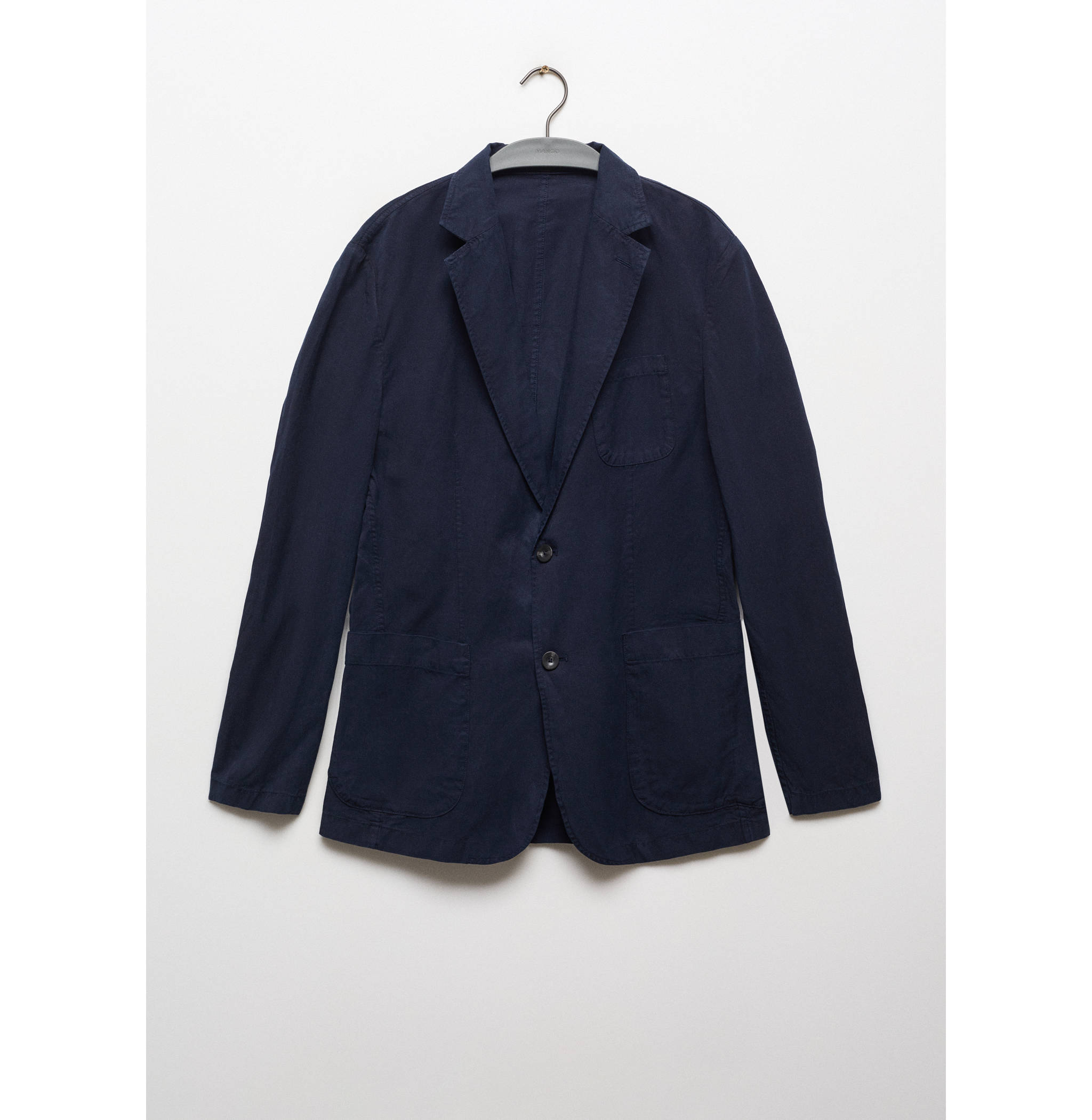 Slim fit linen cotton-blend blazer - Article without model