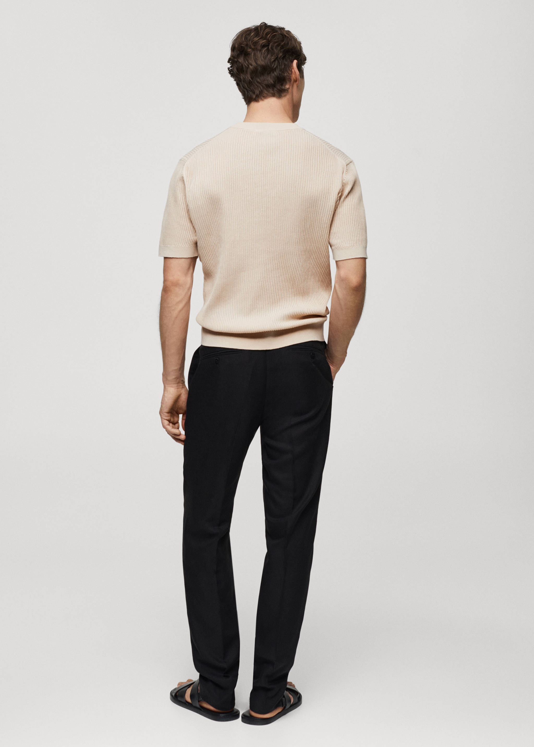 Ribbed cotton T-shirt - Reverse of the article