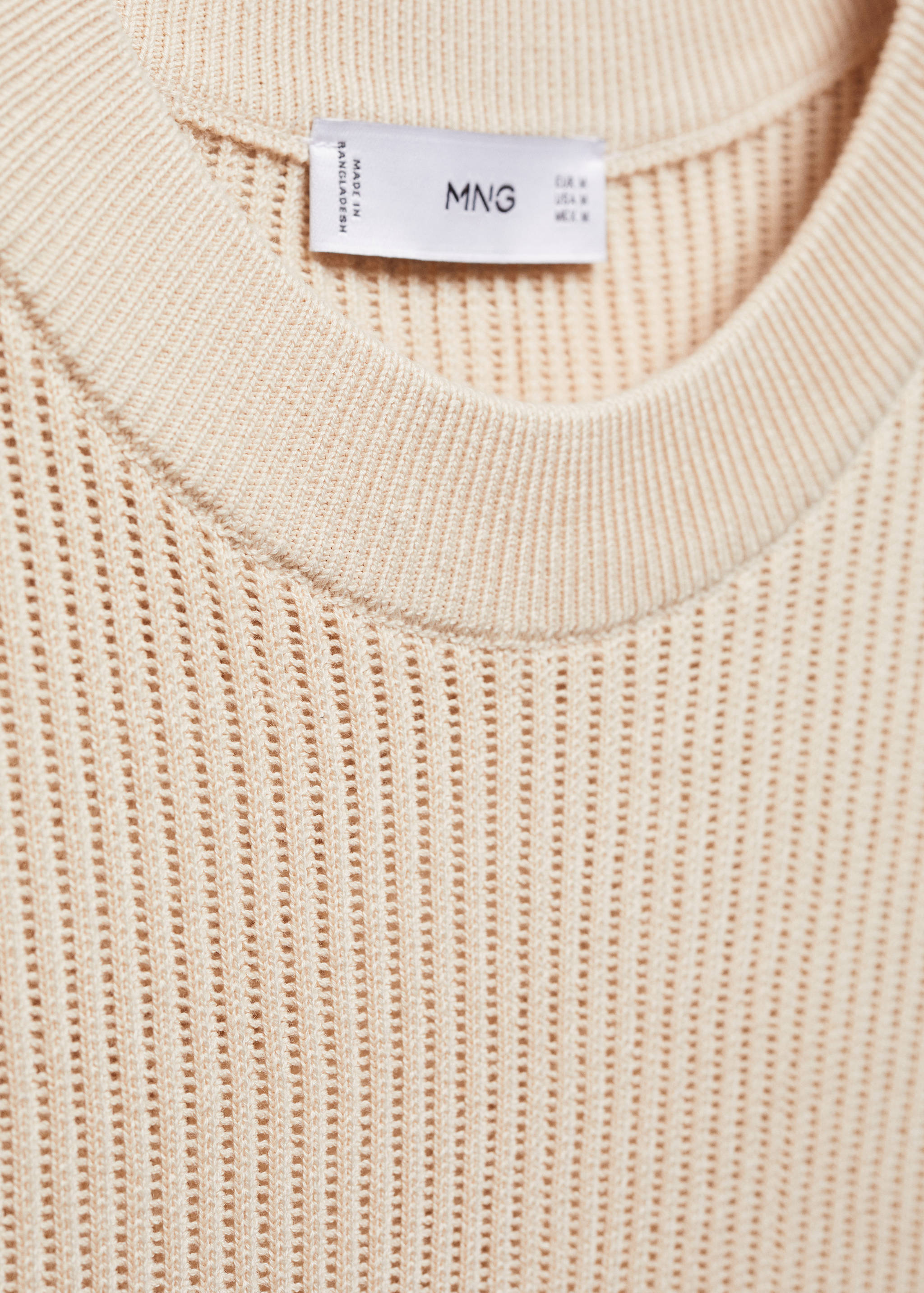 Ribbed cotton T-shirt - Details of the article 8