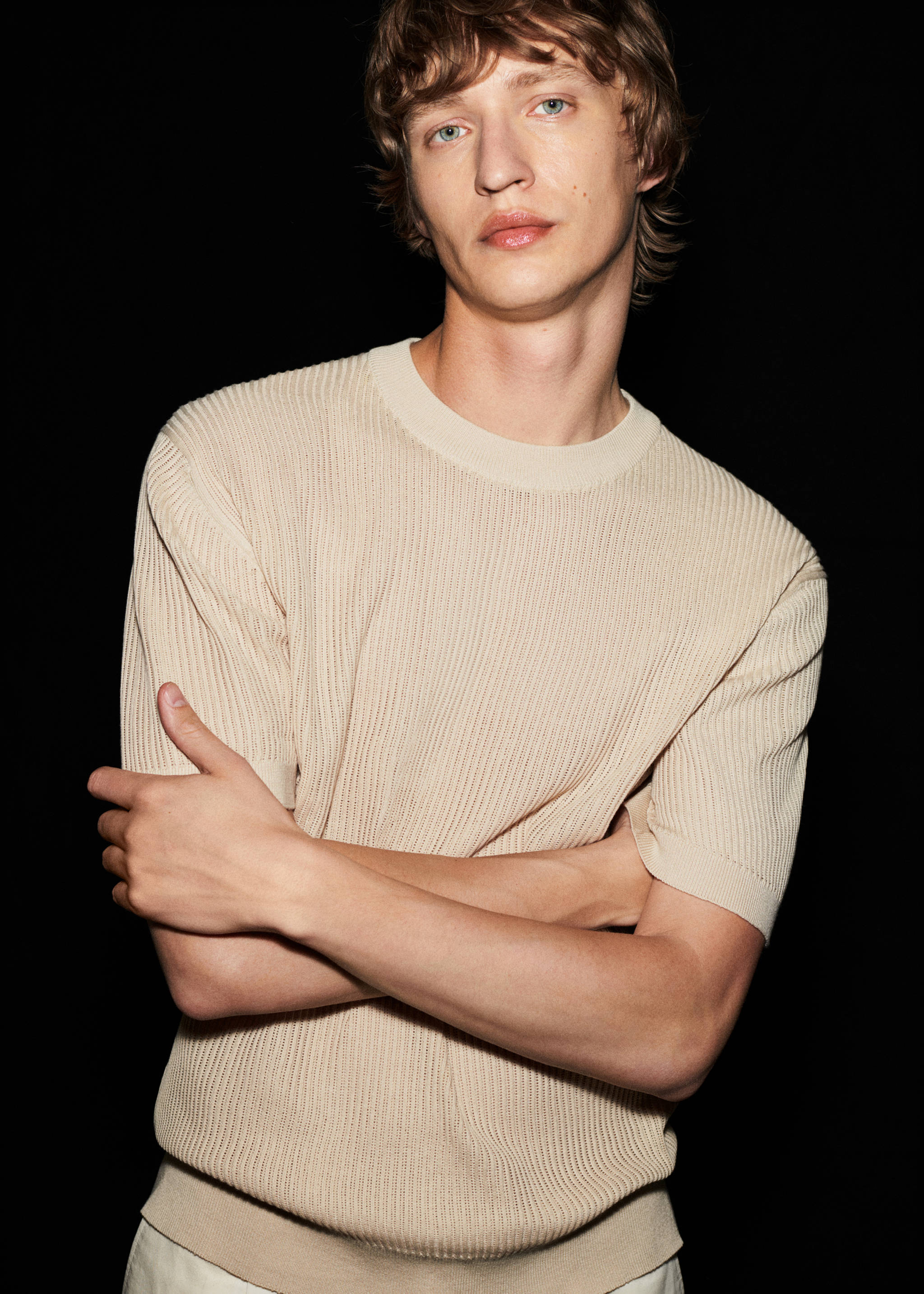 Ribbed cotton T-shirt - Details of the article 3