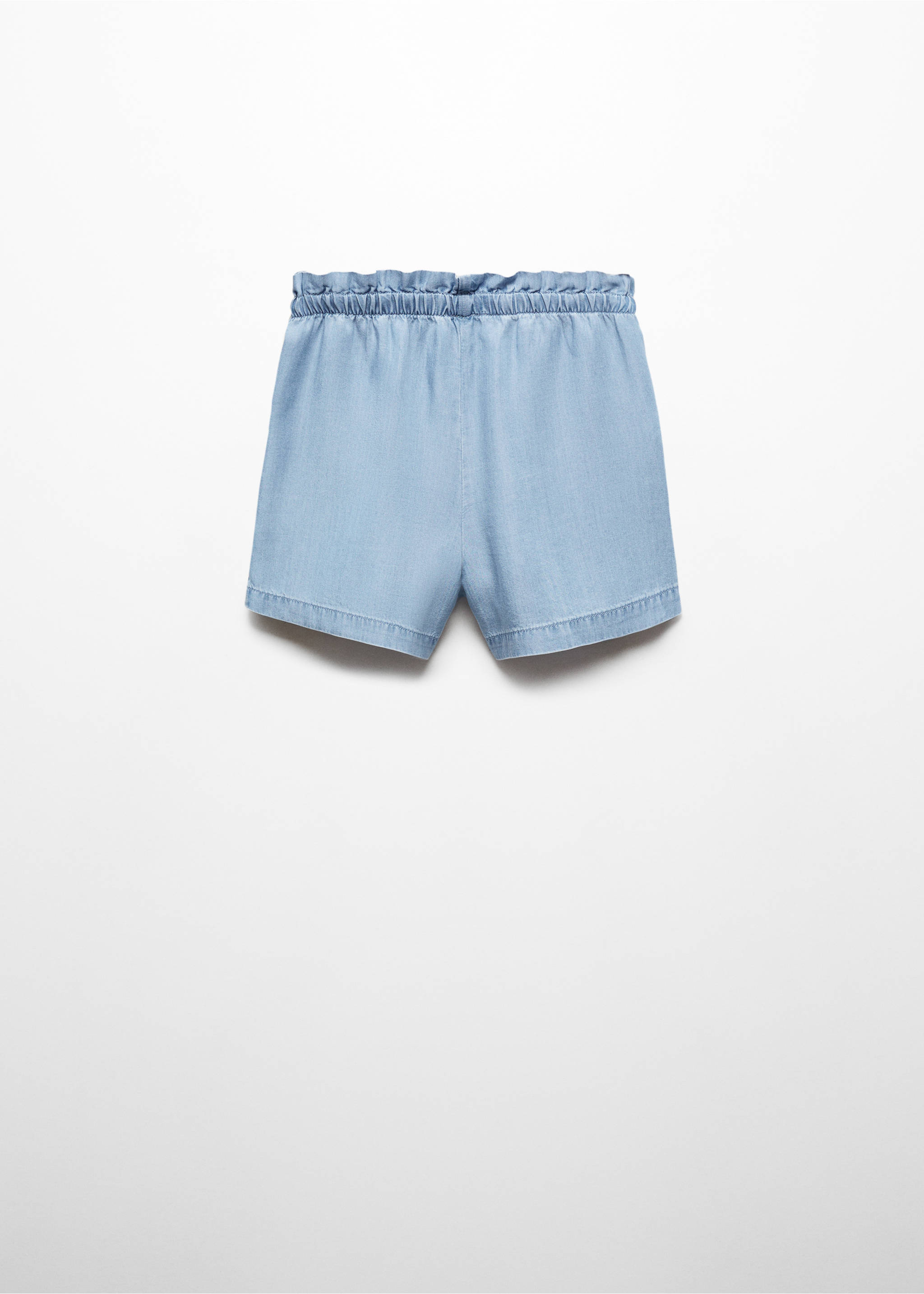 Lyocell shorts with elastic waist - Reverse of the article, Medium Blue. Ref: 67077700-00.