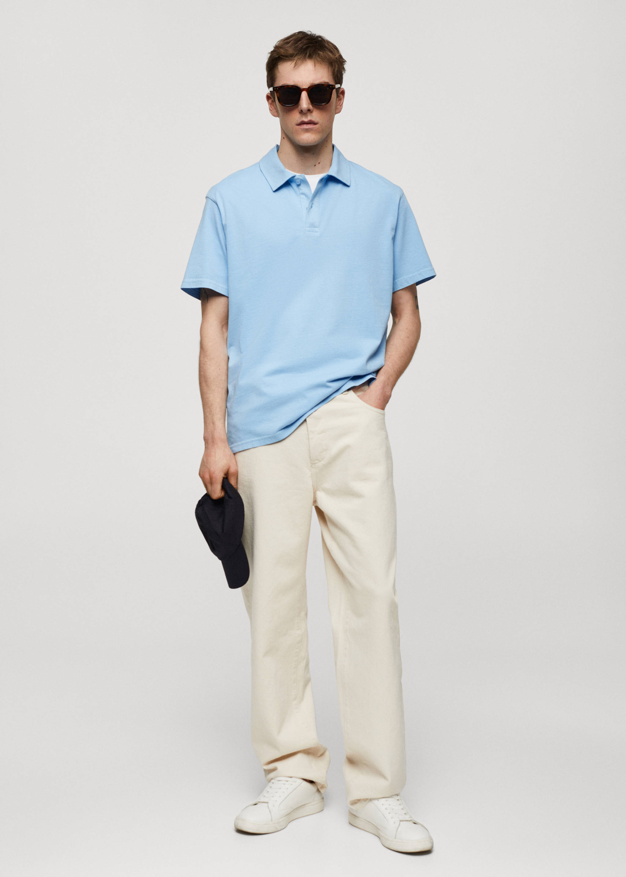 Polo 100 % coton relaxed-fit - Plan général