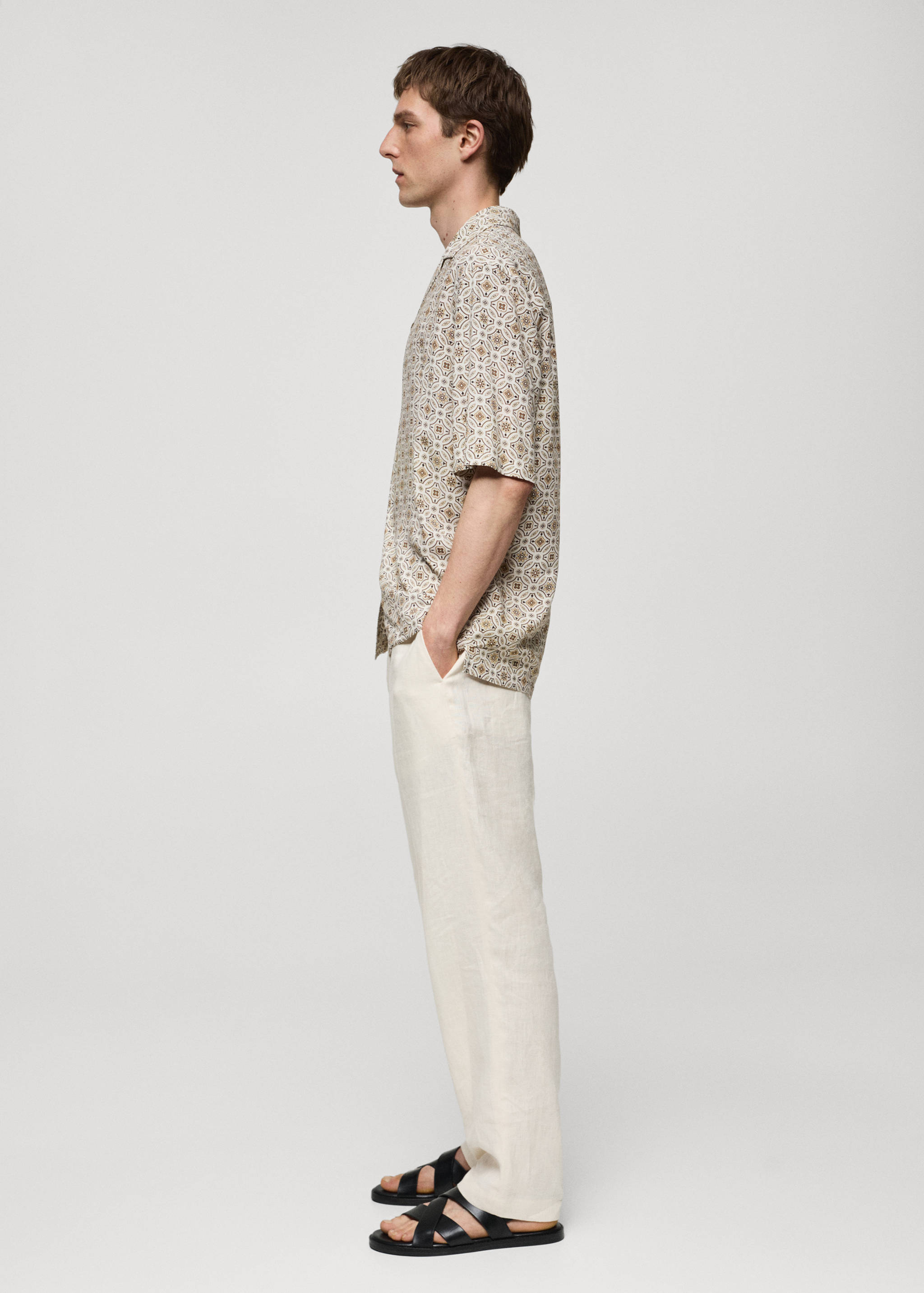 Printed fluid regular-fit shirt - Details of the article 6