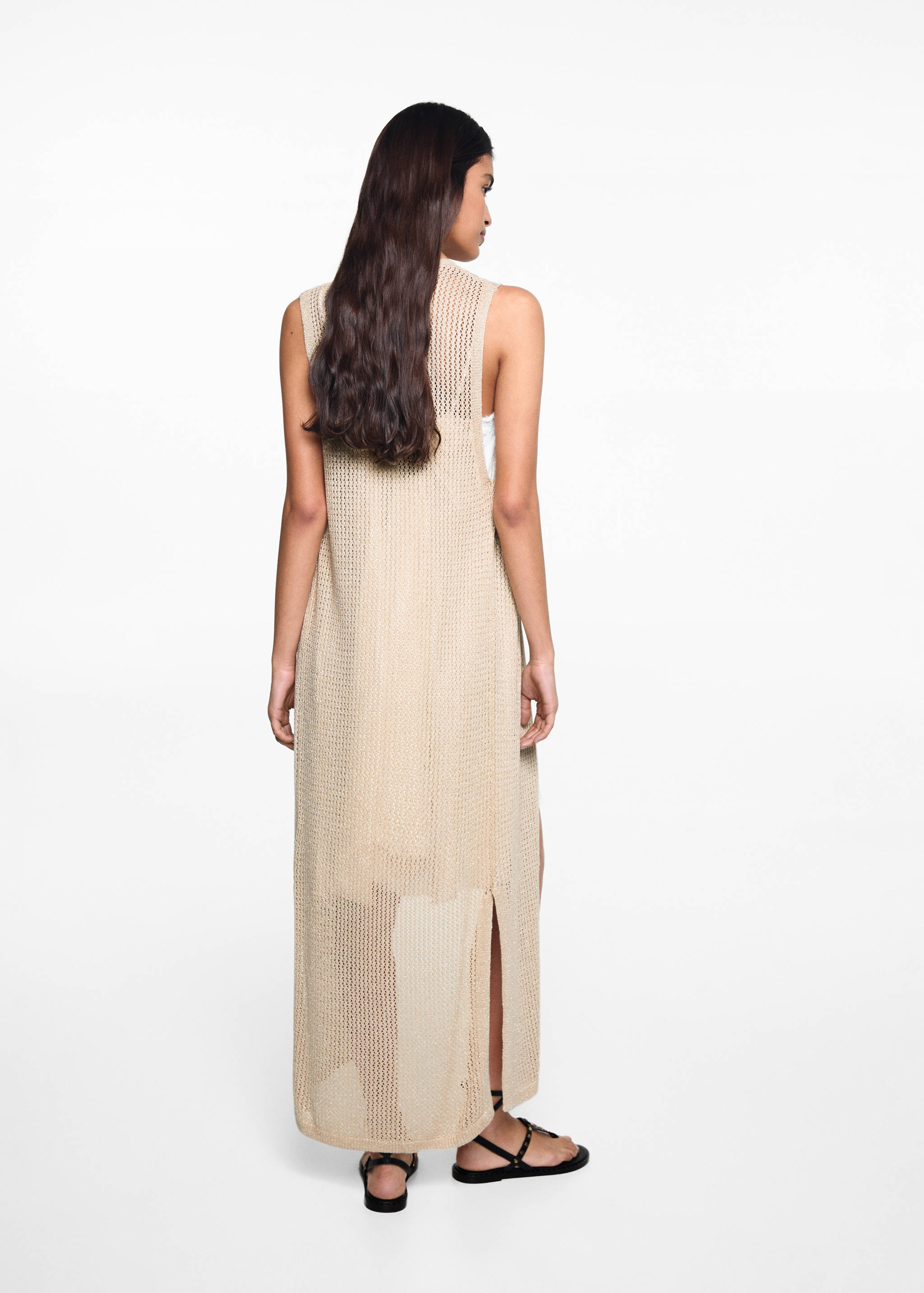 Openwork lurex waistcoat - Reverse of the article