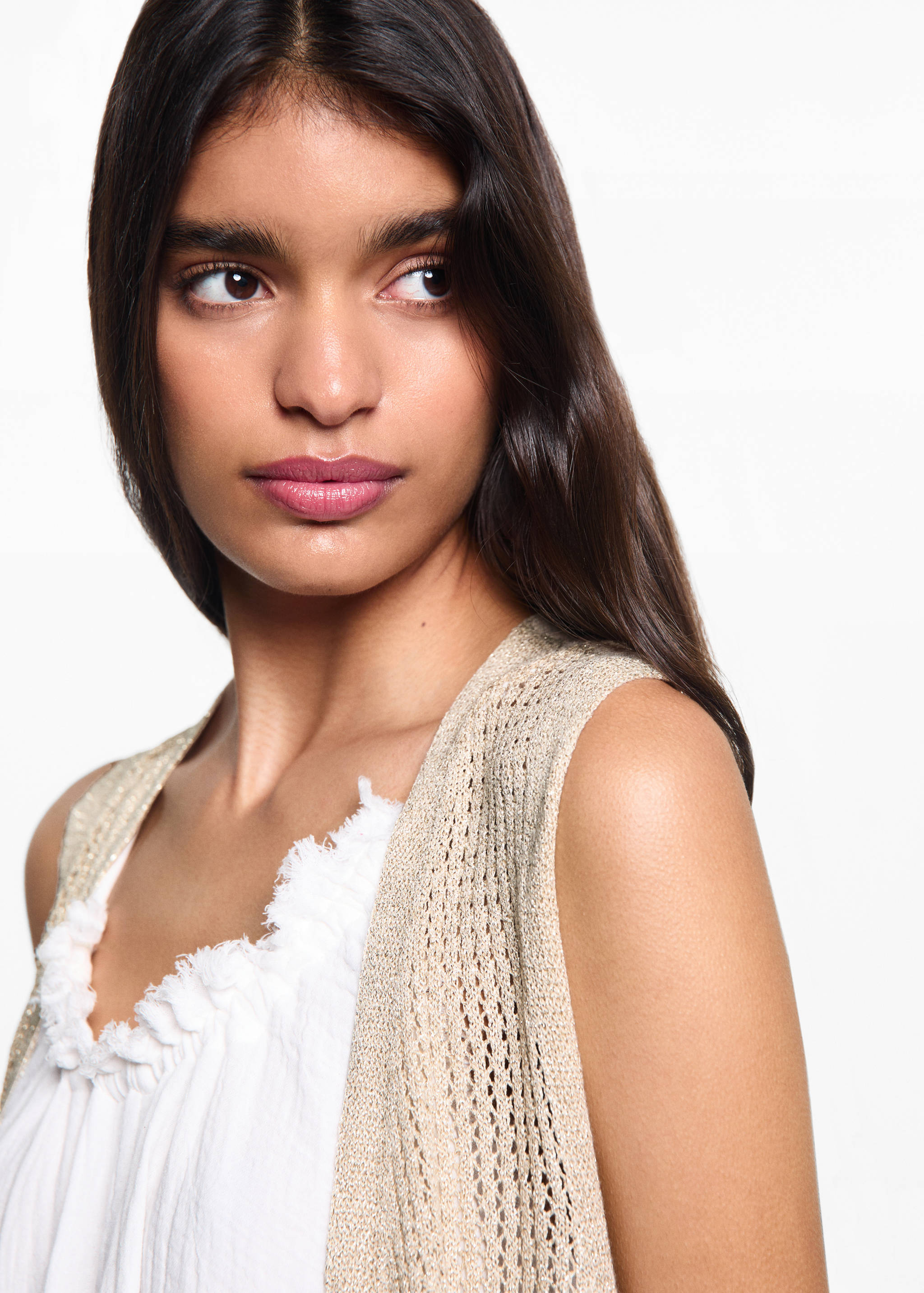 Openwork lurex waistcoat - Details of the article 1