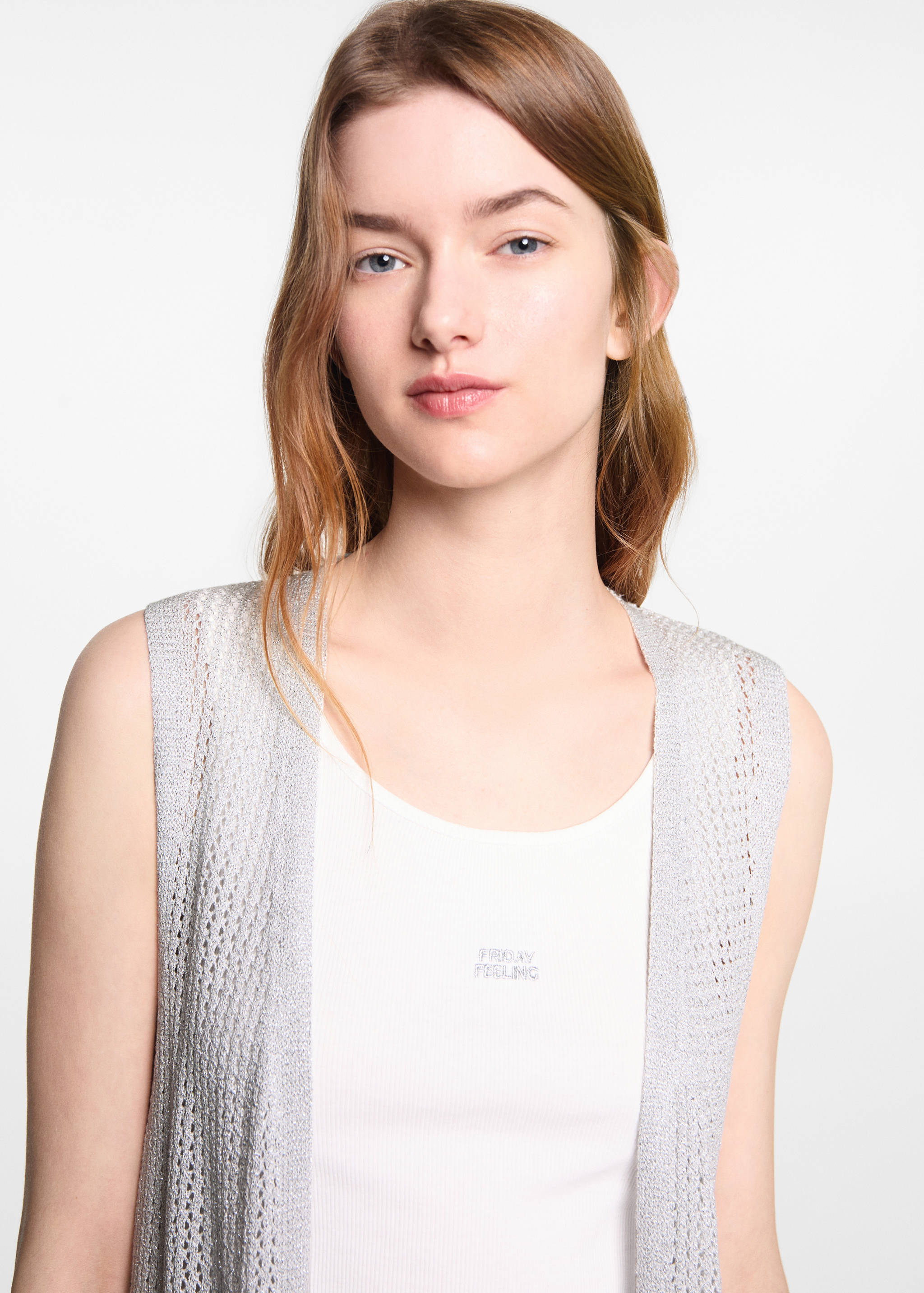 Openwork lurex waistcoat - Details of the article 1