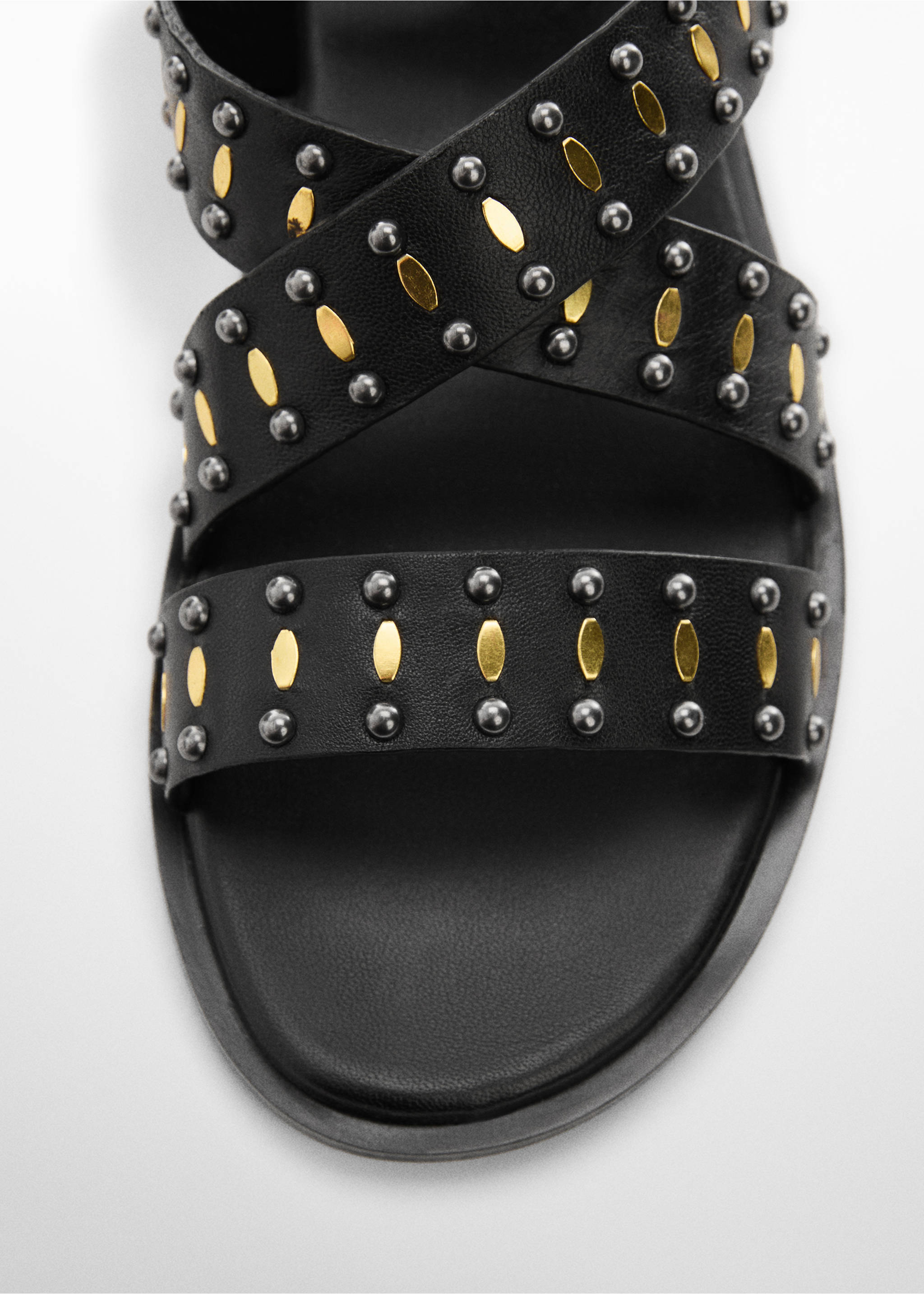 Sandali fasce perline - Dettaglio dell'articolo 2, Nero. Ref: 67077712-00.