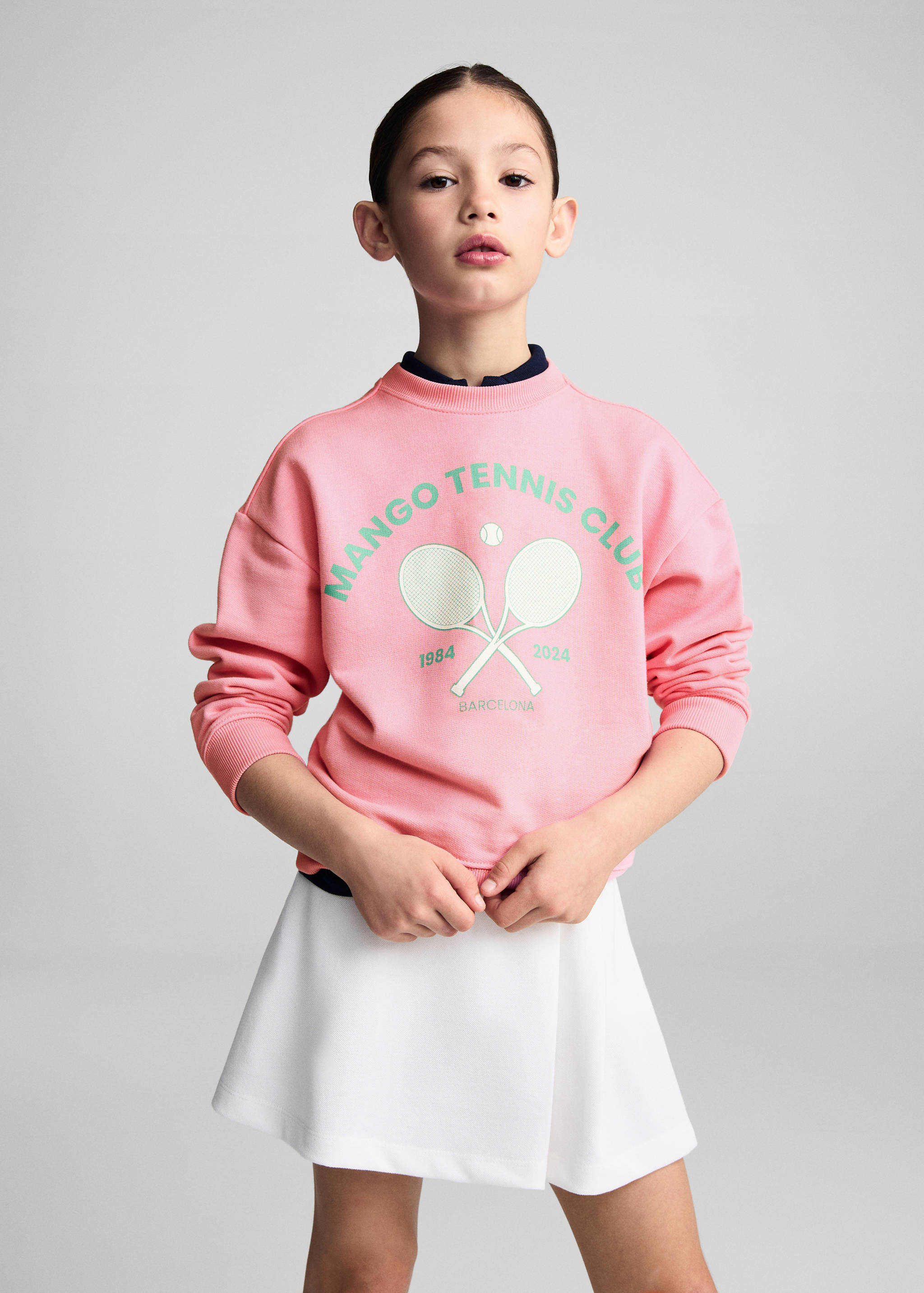 Wide pleated skirt - Medium plane