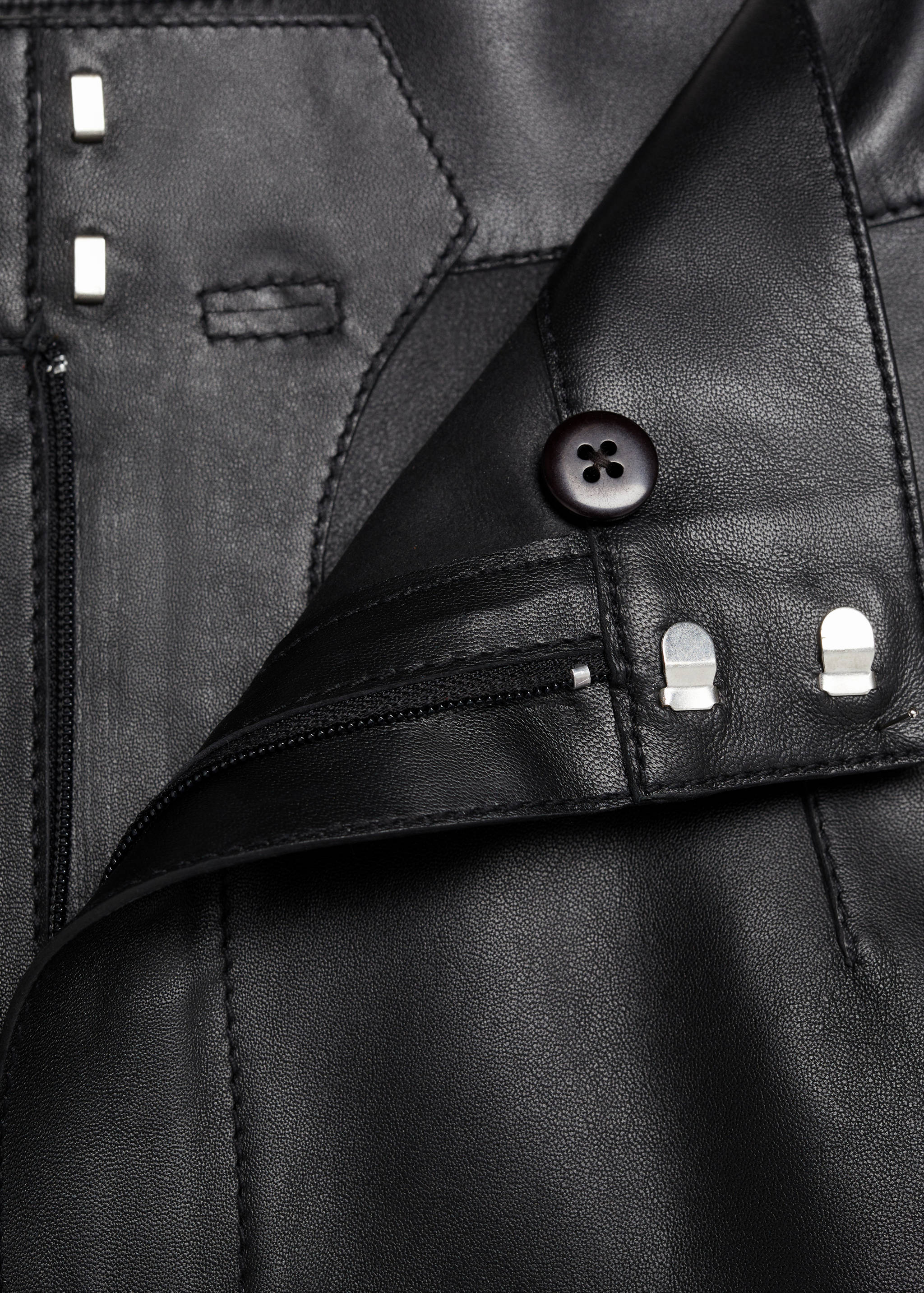 Asymmetrical leather sash skirt - Medium plane