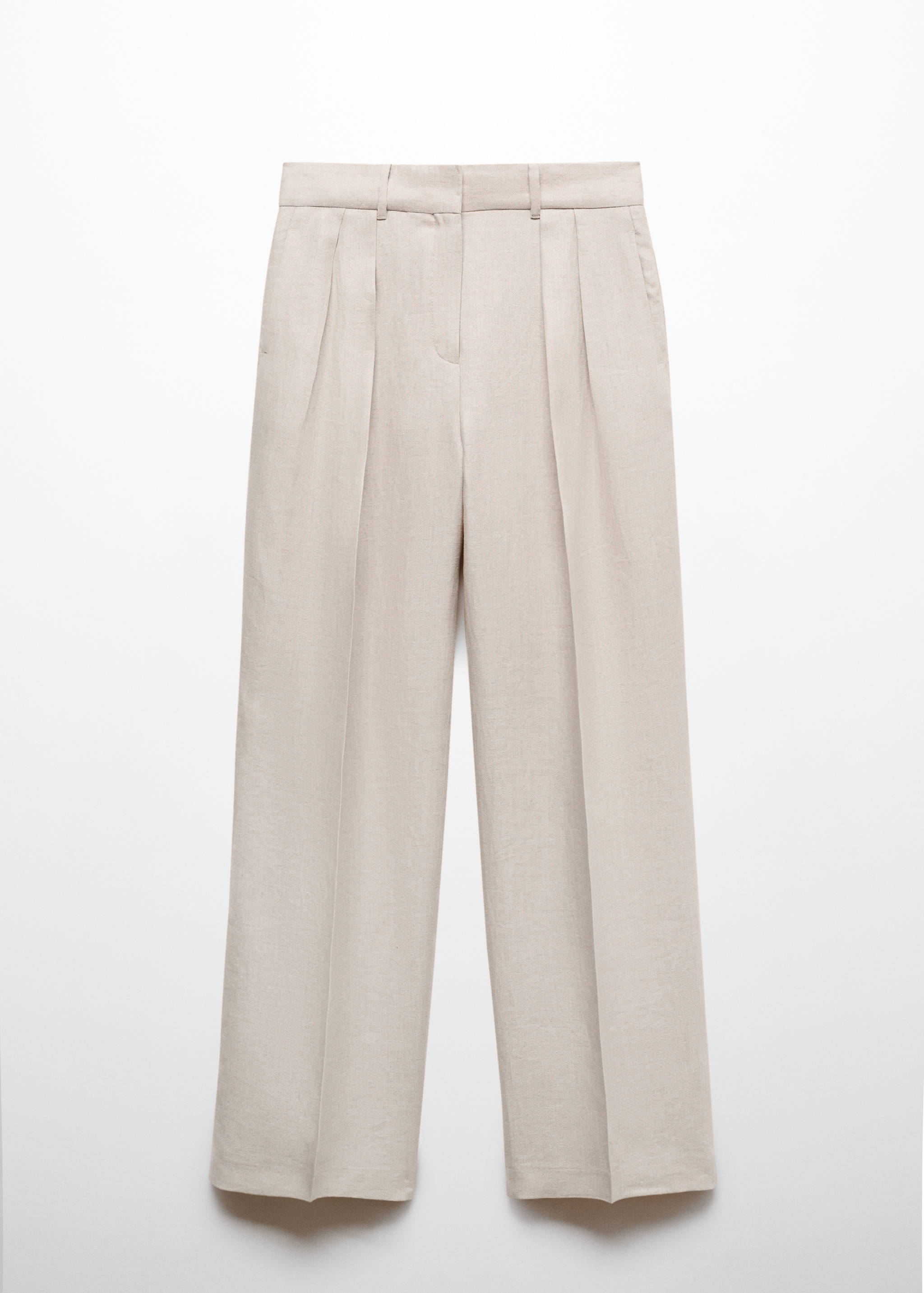 100% linen trousers with pleats - Article without model