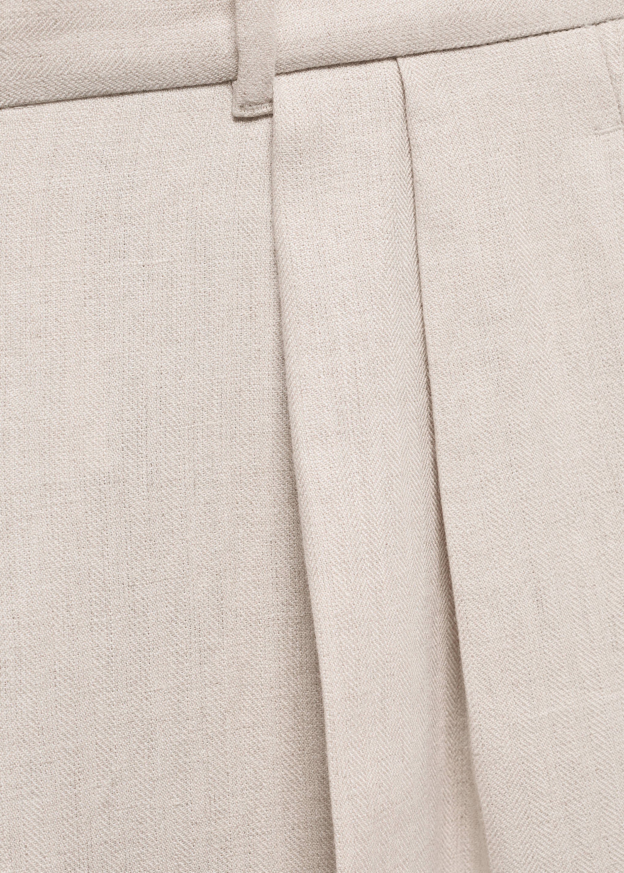100% linen trousers with pleats - Details of the article 8