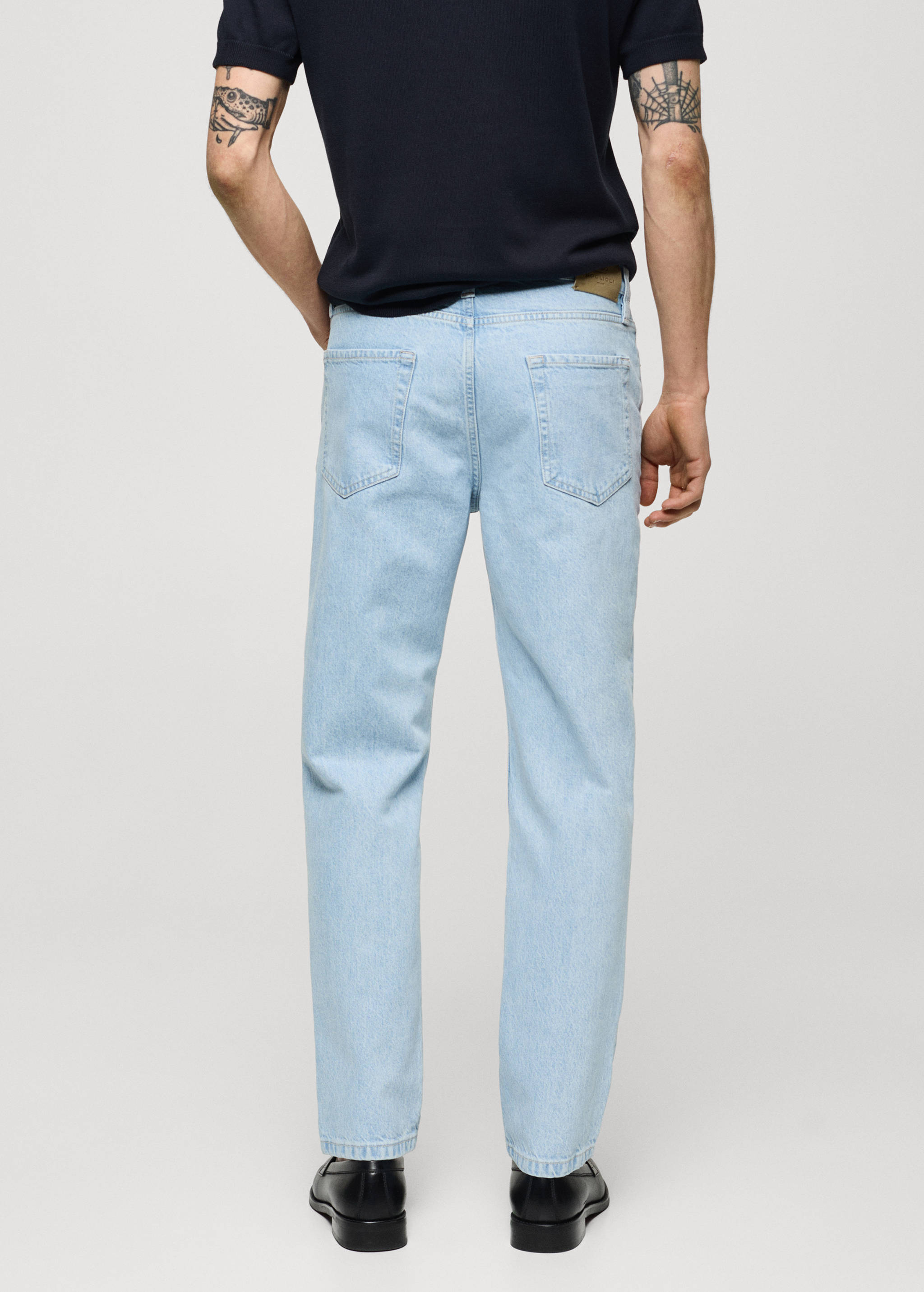 Regular-fit BERTO® Tencel™ cotton jeans - Reverse of the article