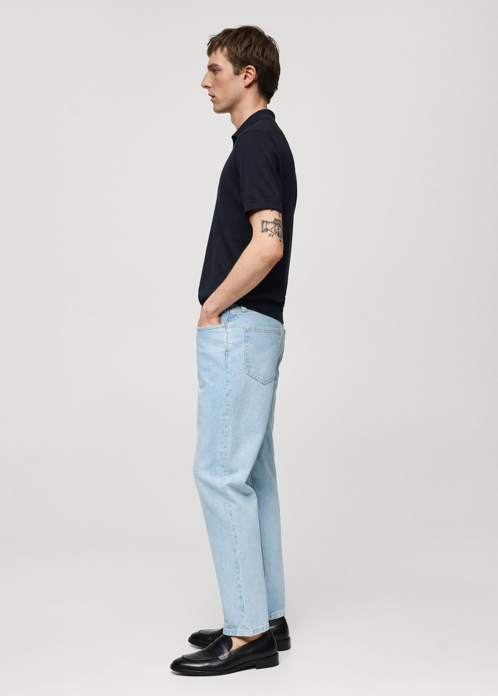 Regular-fit BERTO® Tencel™ cotton jeans - Details of the article 2