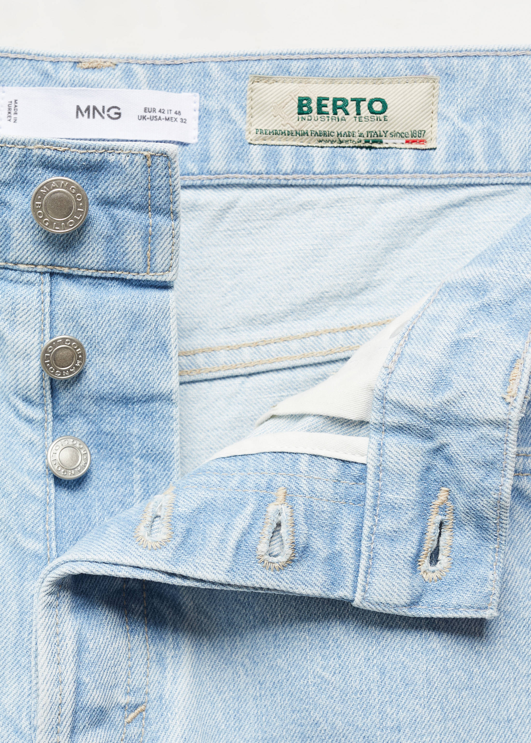 Regular-fit BERTO® Tencel™ cotton jeans - Details of the article 8
