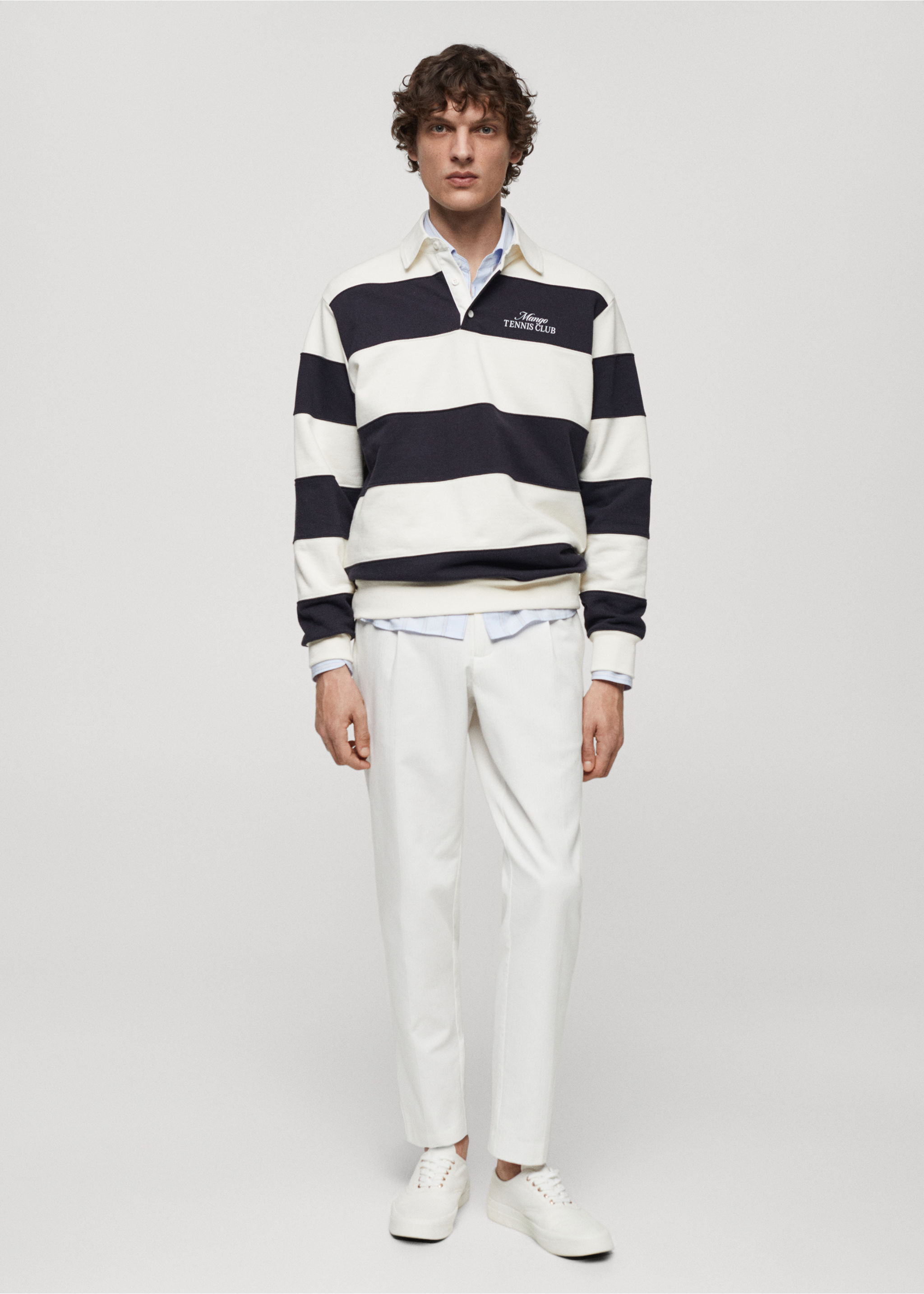 Pantalon coton brodé à pinces - Plan général