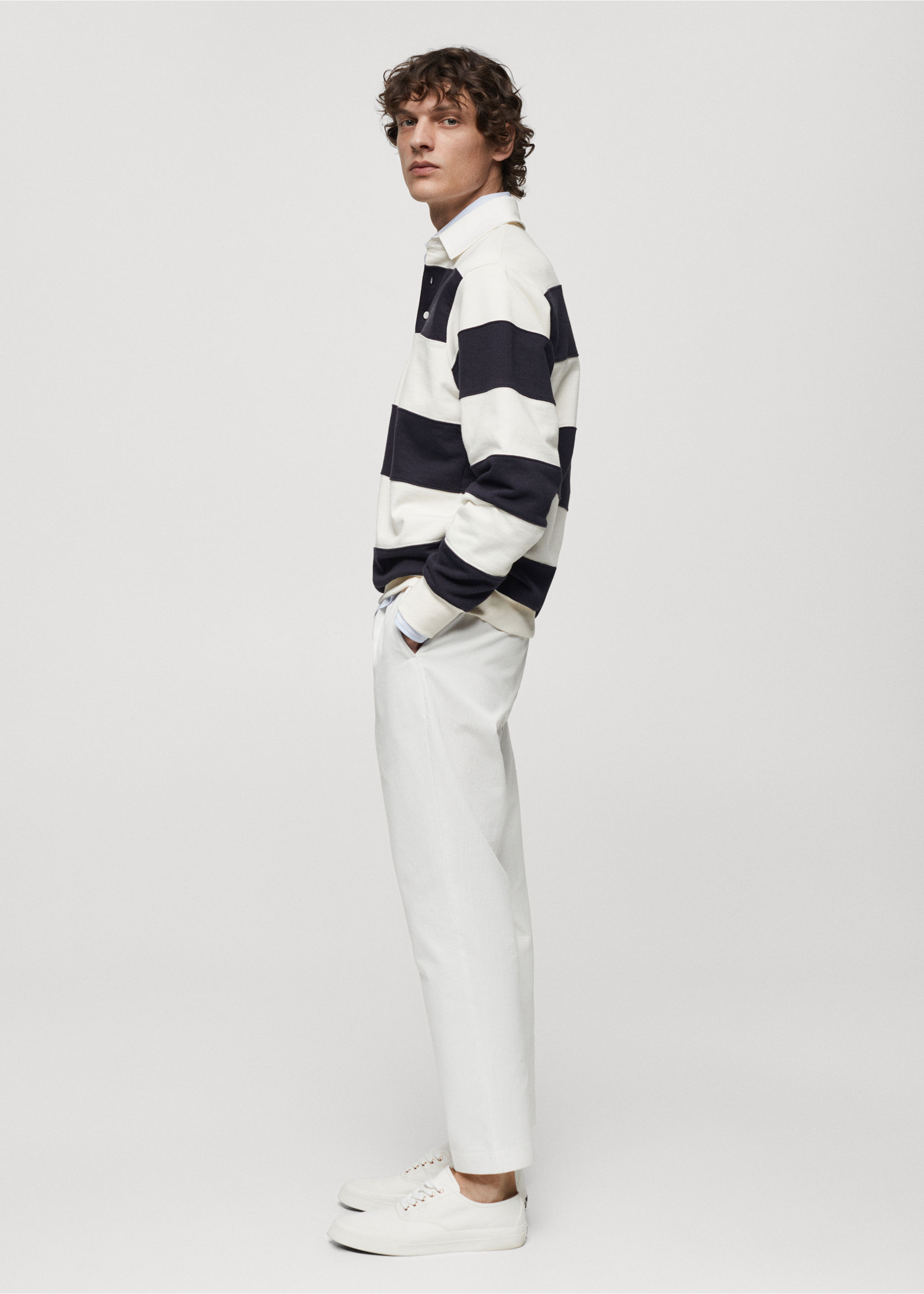 Pantalon coton brodé à pinces - Détail de l'article 2