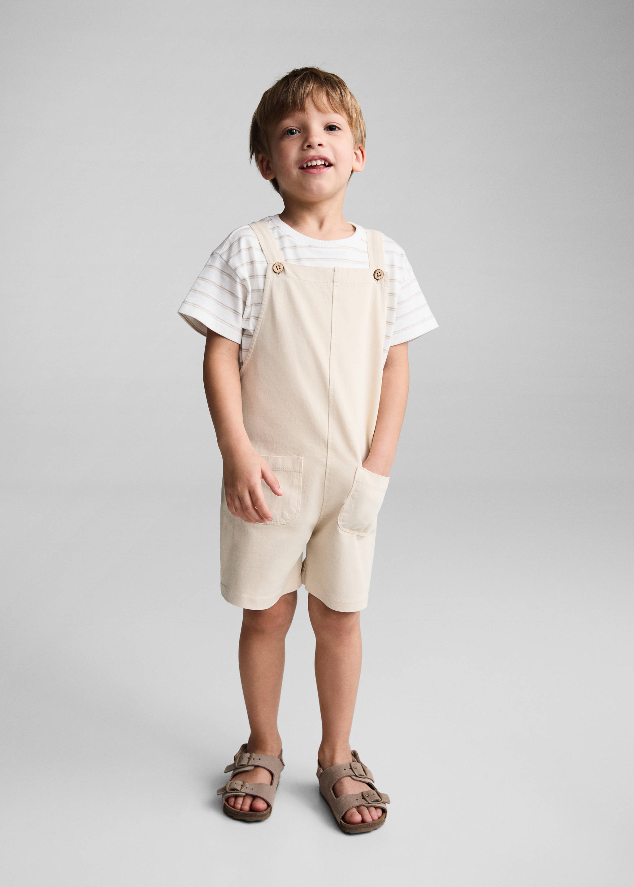 Short cotton dungarees - General plane