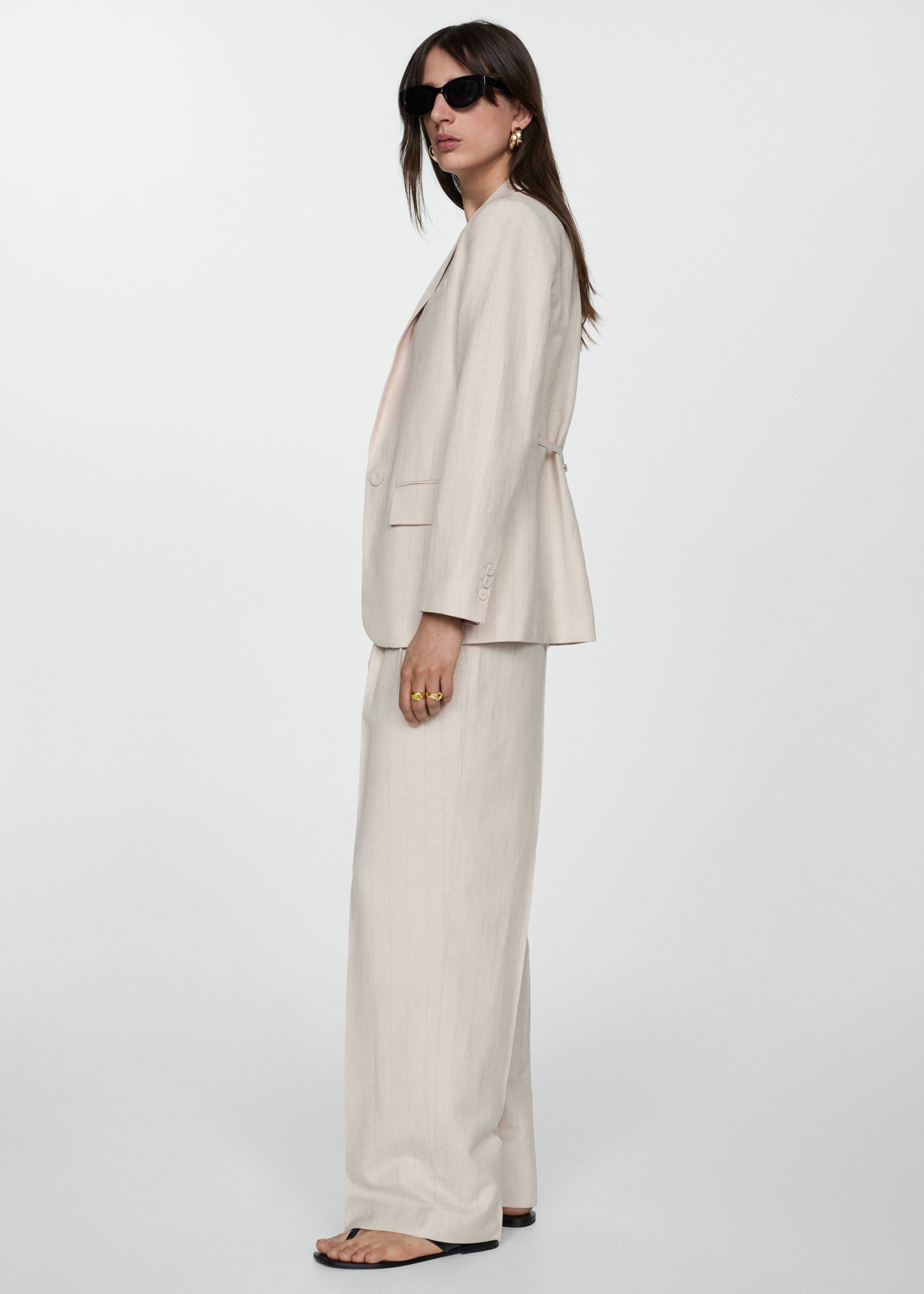 Calças de fato de pinças com cinto - Pormenor do artigo 2