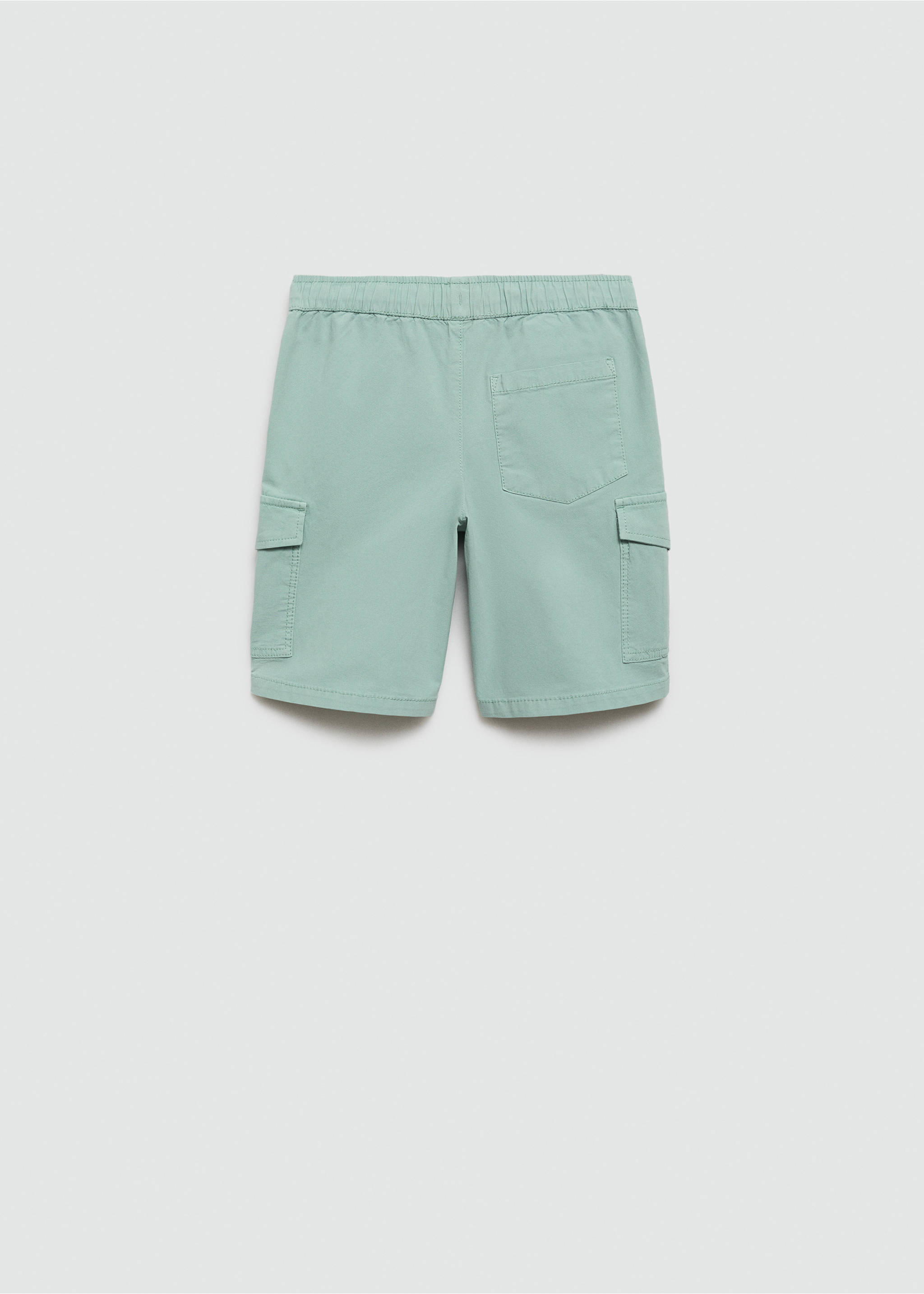Cargo pockets Bermuda shorts - Reverse of the article, Turquoise. Ref: 67078269-00.