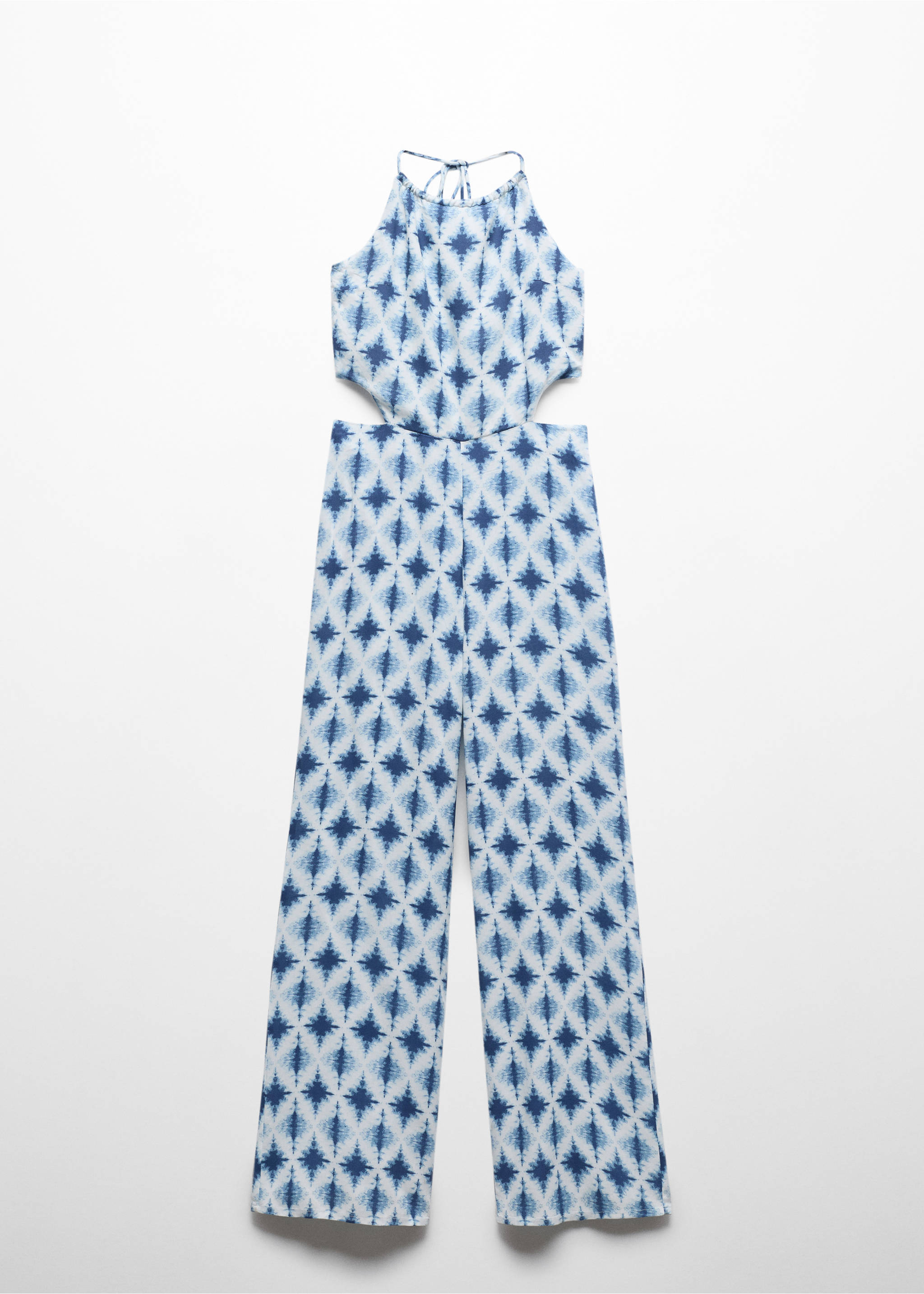 Printed jumpsuit with openings - Article without model, Off White. Ref: 67078272-00.