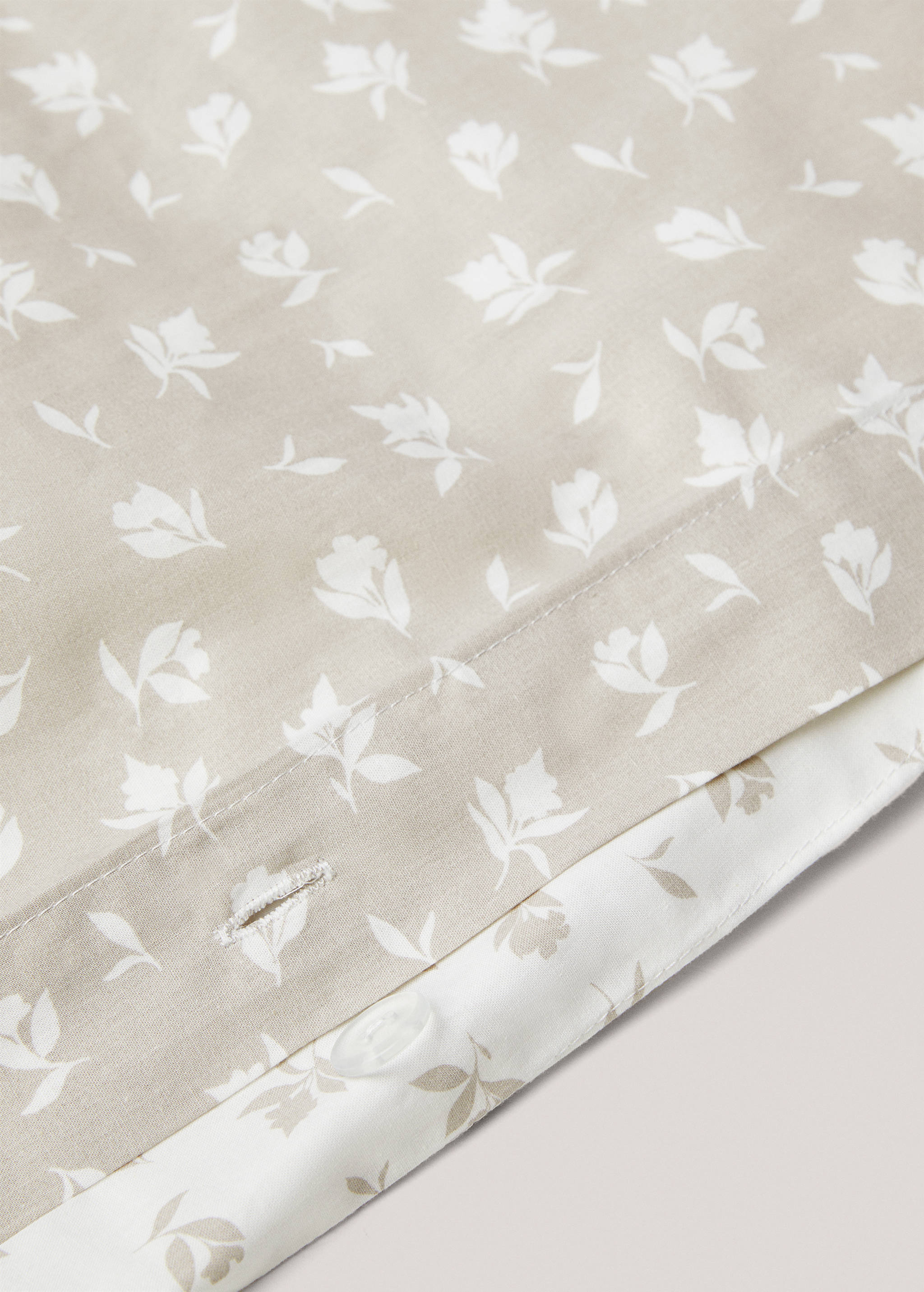 Capa de edredão de algodão às flores reversível (cama 180 cm) - Pormenor do artigo 1