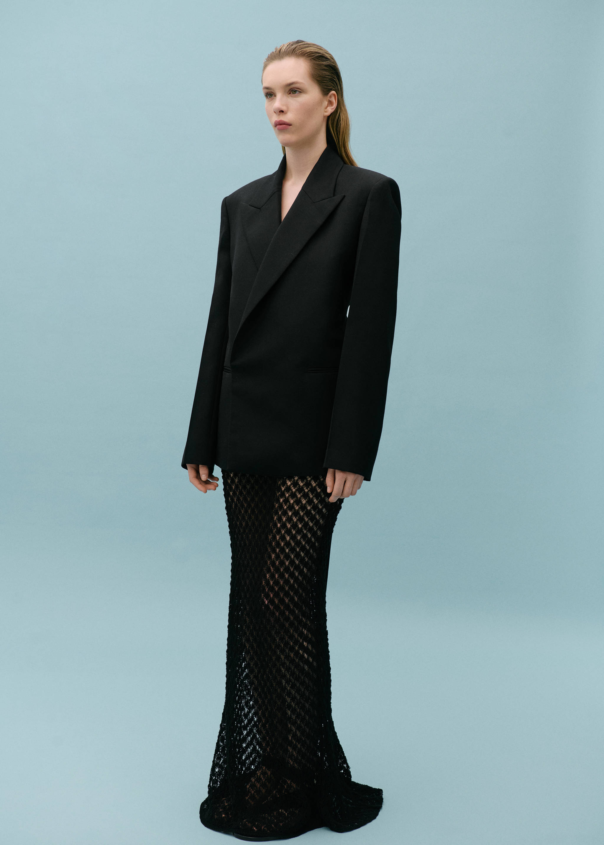 Asymmetrical crochet skirt - General plane