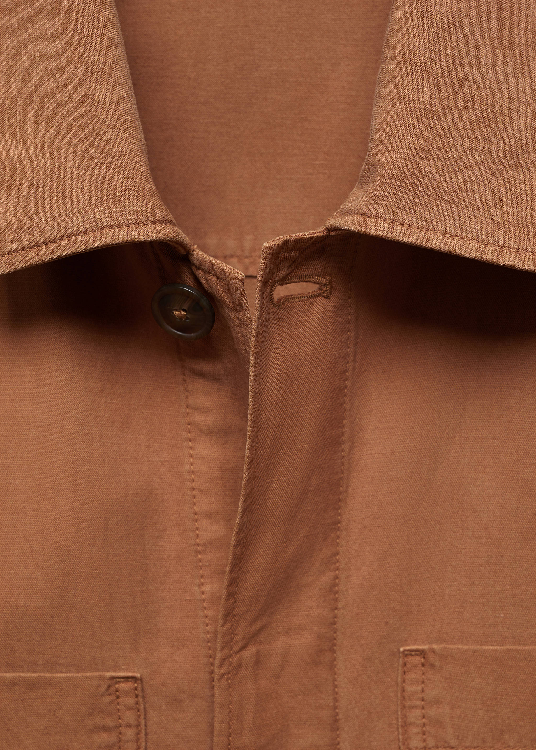 Slim-fit Tencel linen overshirt - Details of the article 8