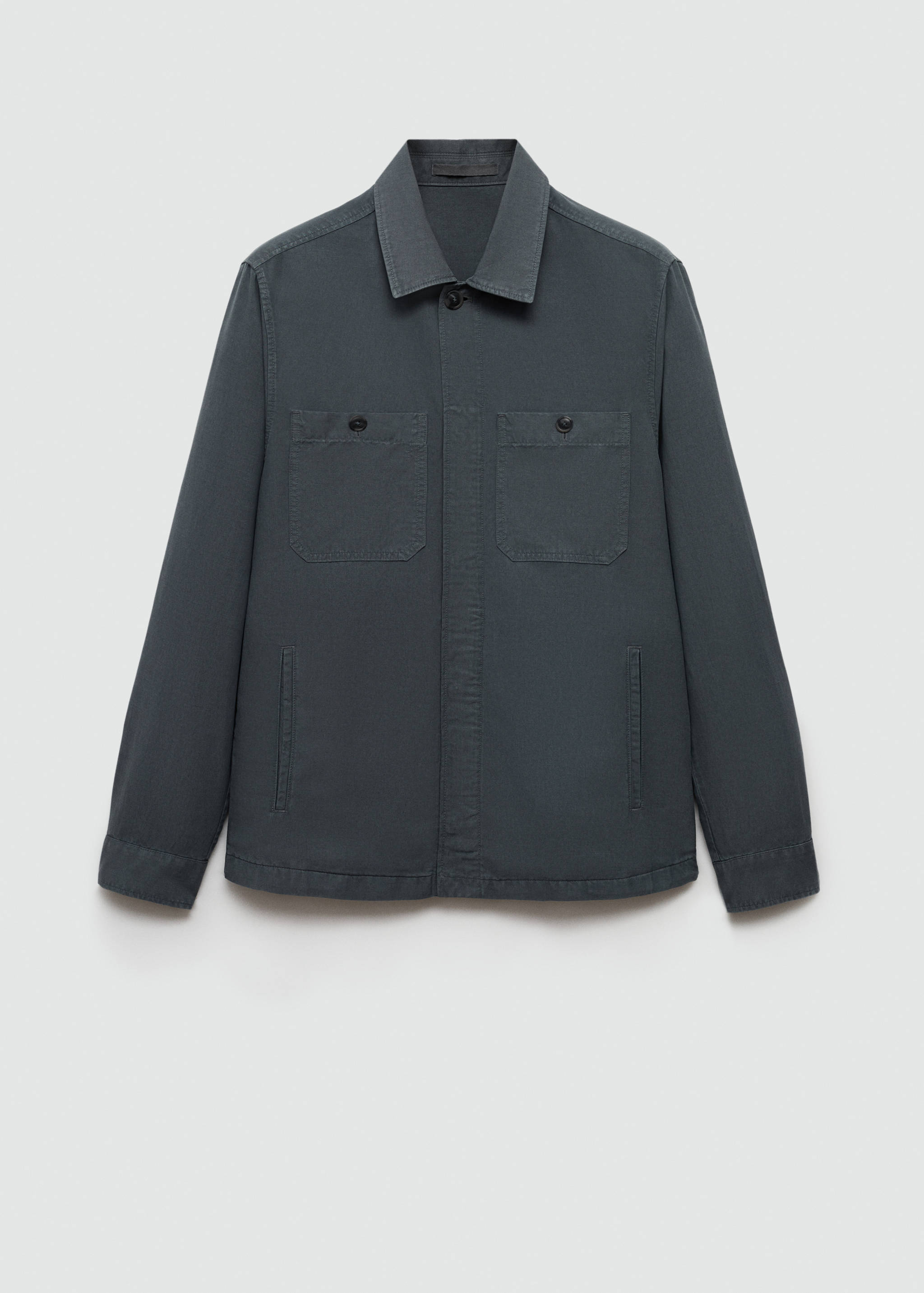 Slim-fit Tencel linen overshirt - Article without model