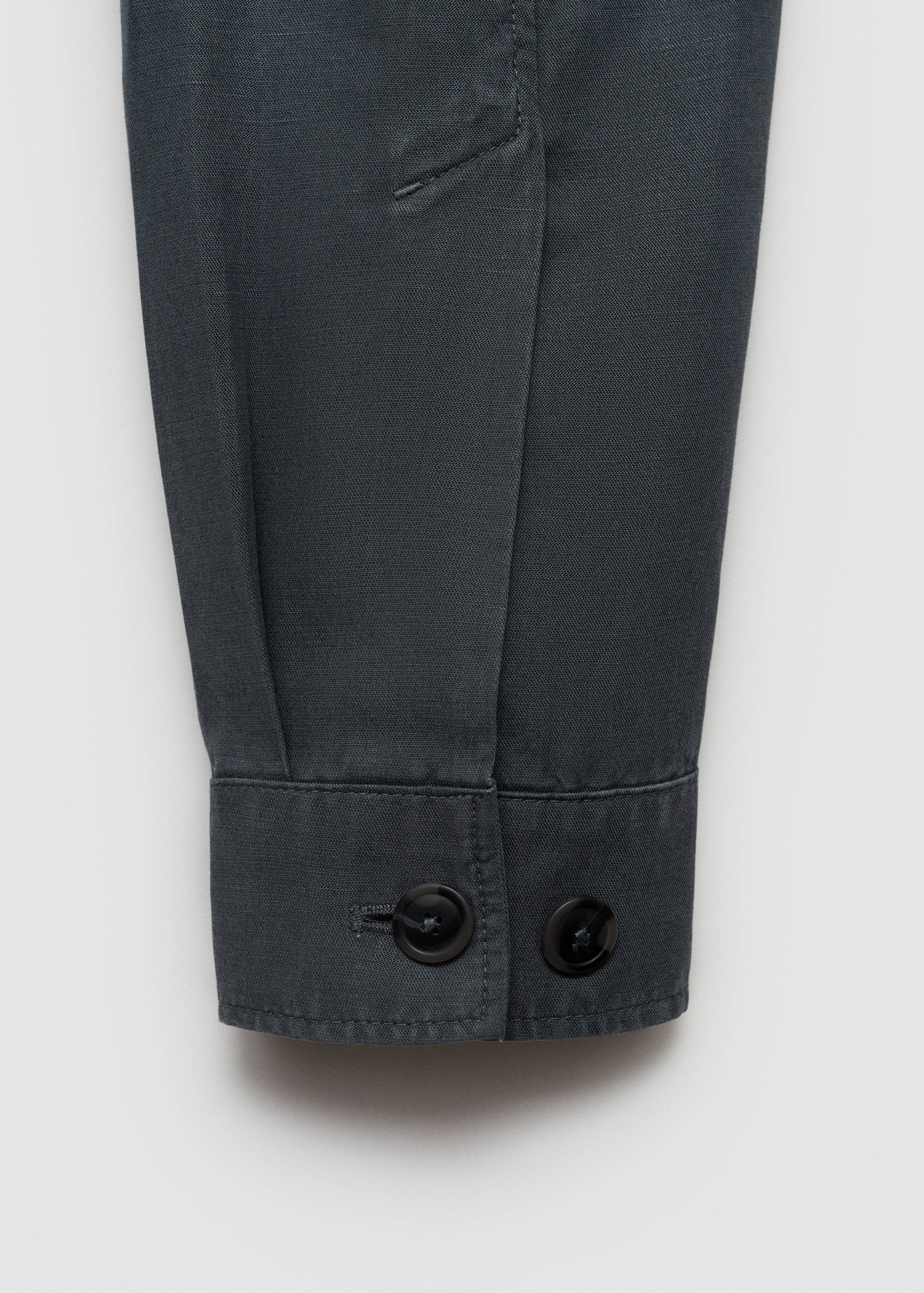 Slim-fit Tencel linen overshirt - Details of the article 8