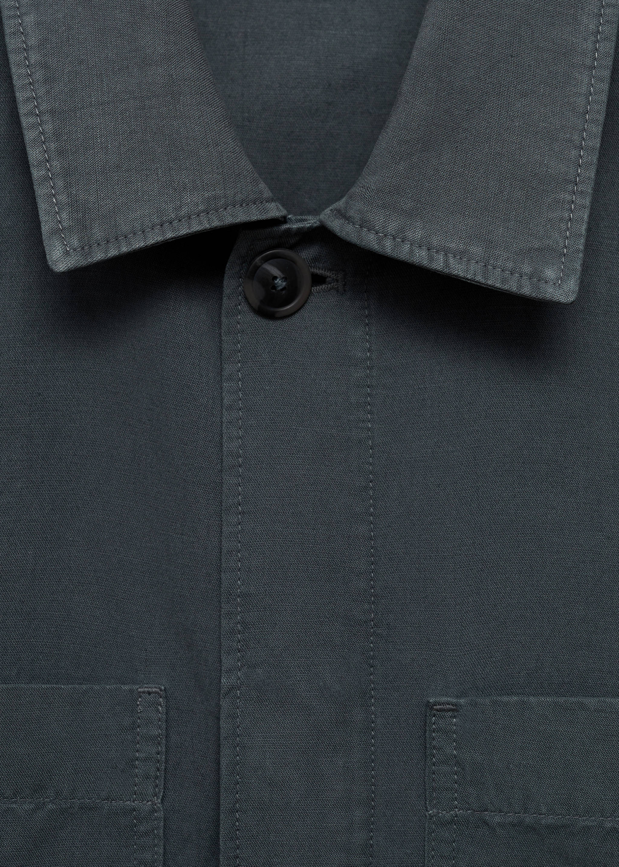 Slim-fit Tencel linen overshirt - Details of the article 0