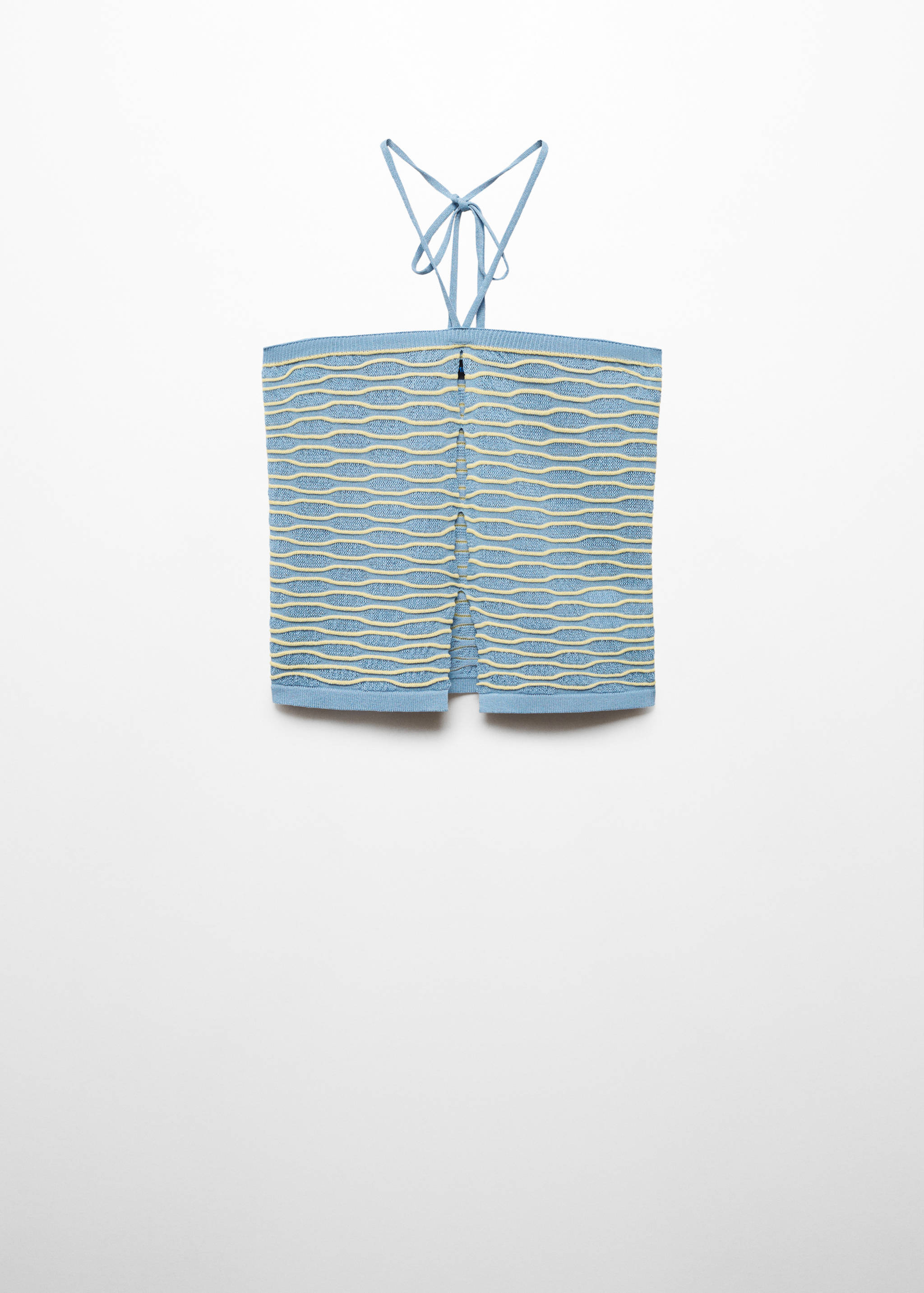 Strukturiertes Strick-Neckholder-Top - Artikel ohne Model