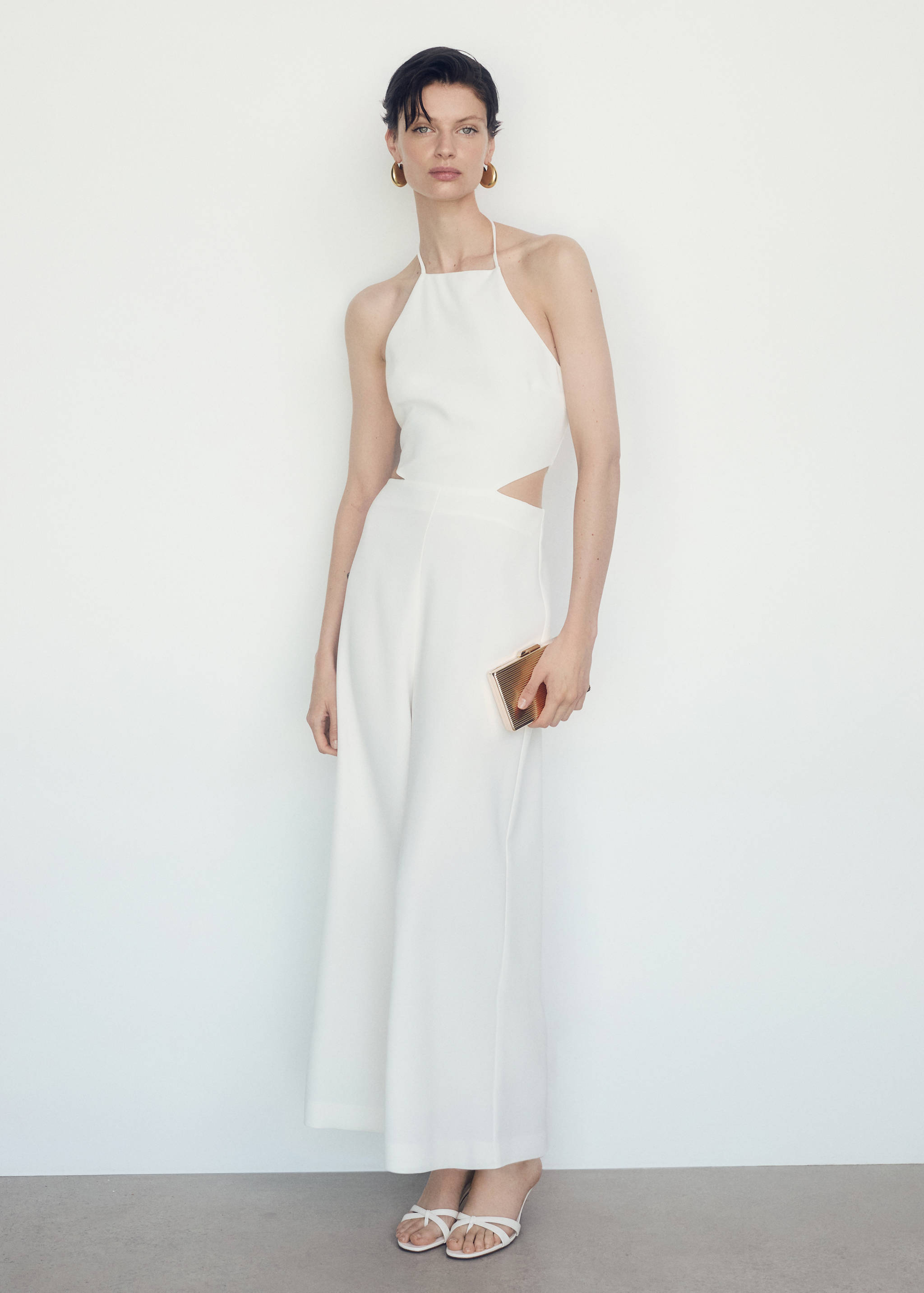 Halter-neck jumpsuit with slits - General plane