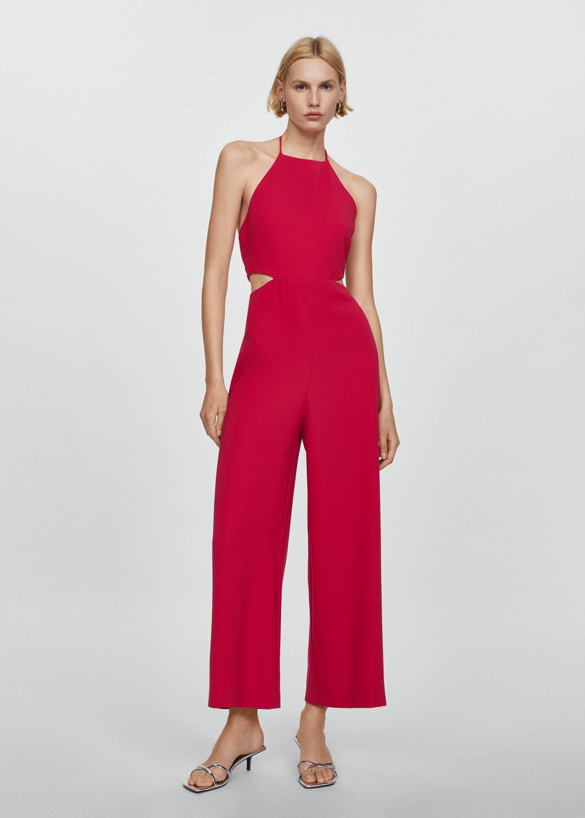Halter-neck jumpsuit with slits - General plane