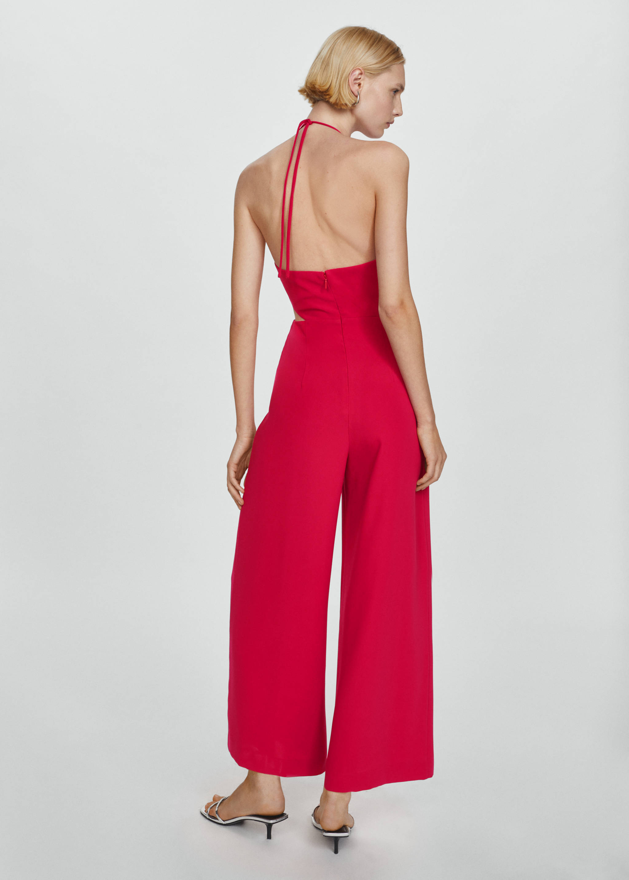 Halter-neck jumpsuit with slits - Reverse of the article