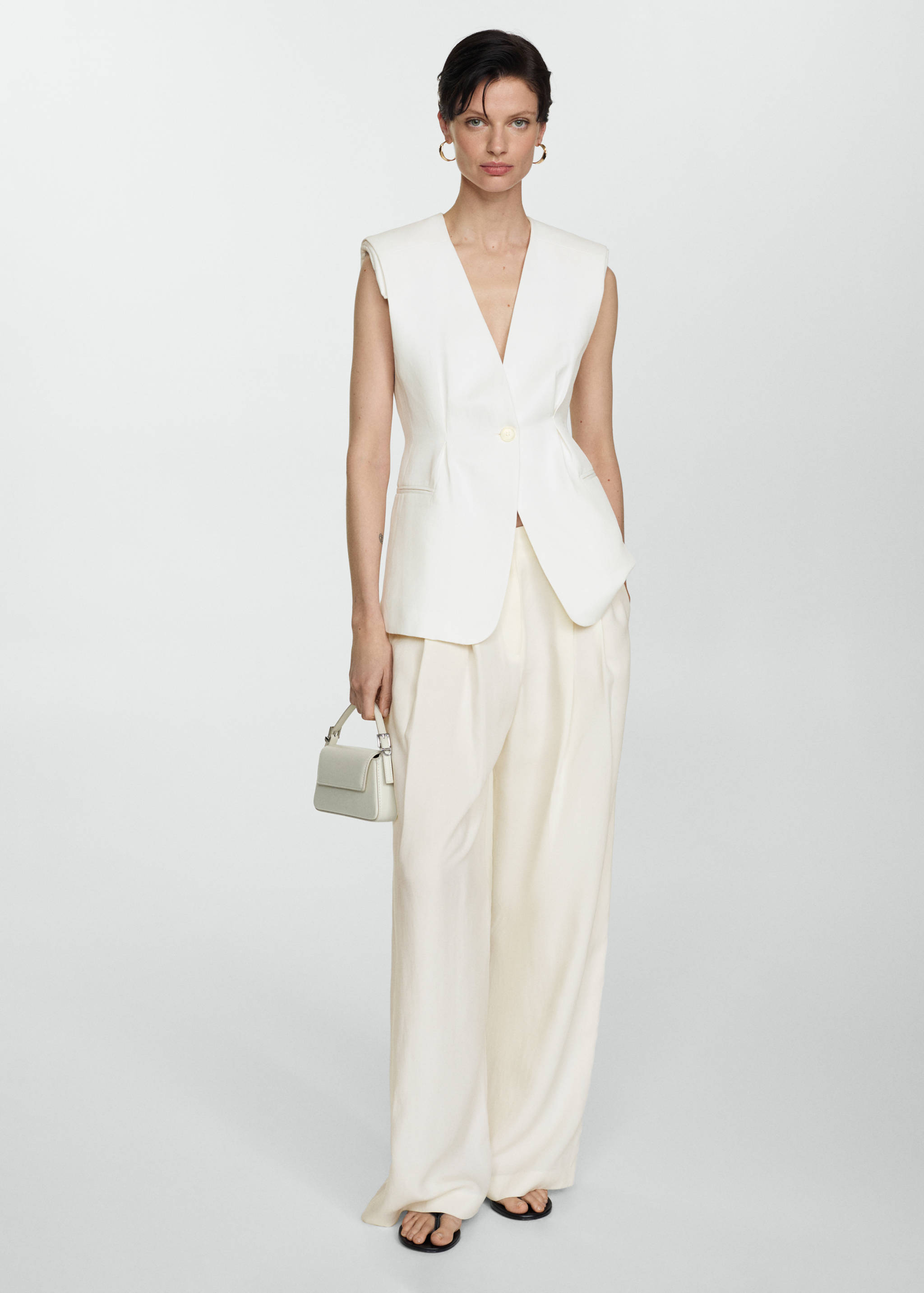 Long vest with buttons - General plane