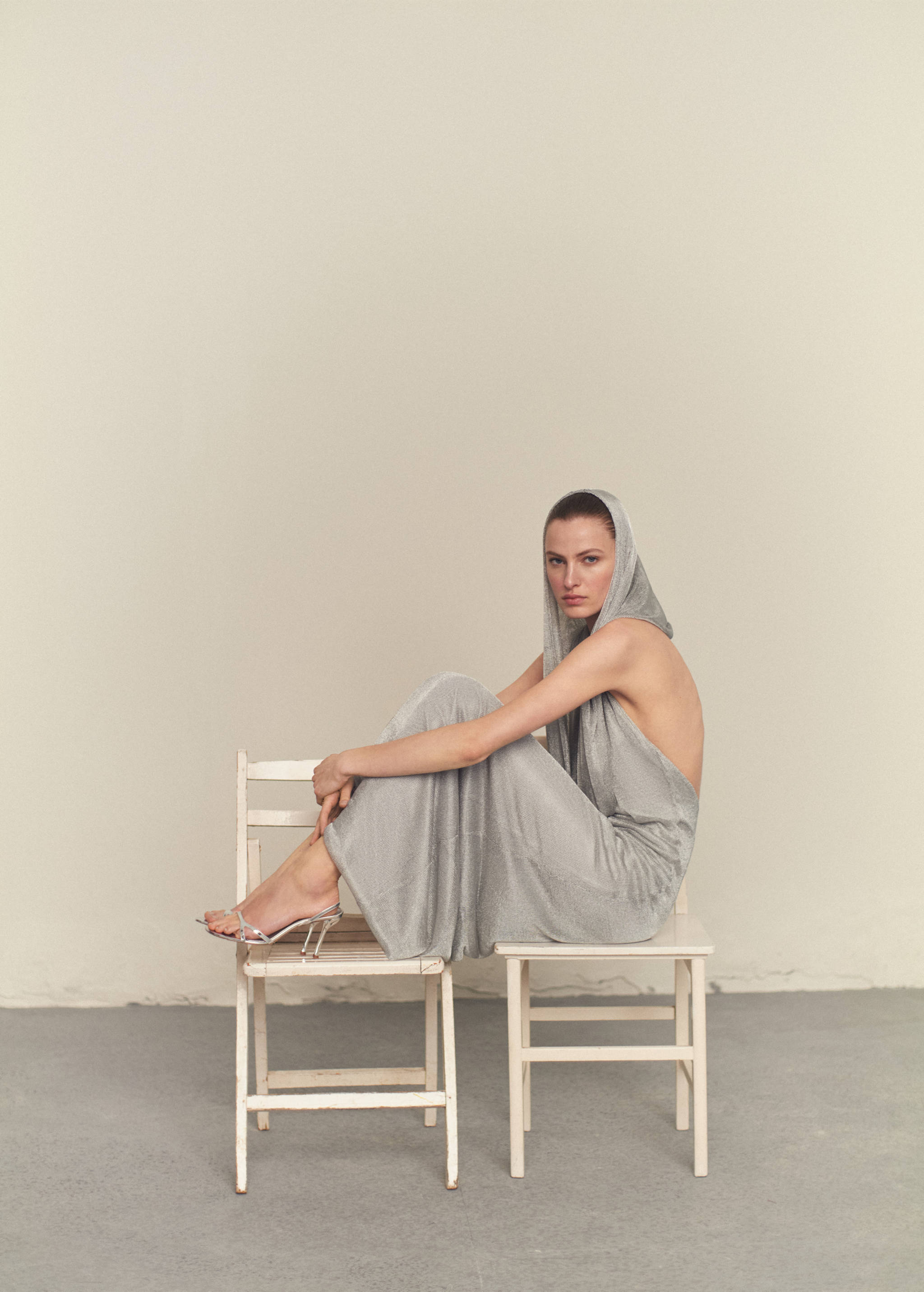 Lurex multi-position hooded dress - Details of the article 2