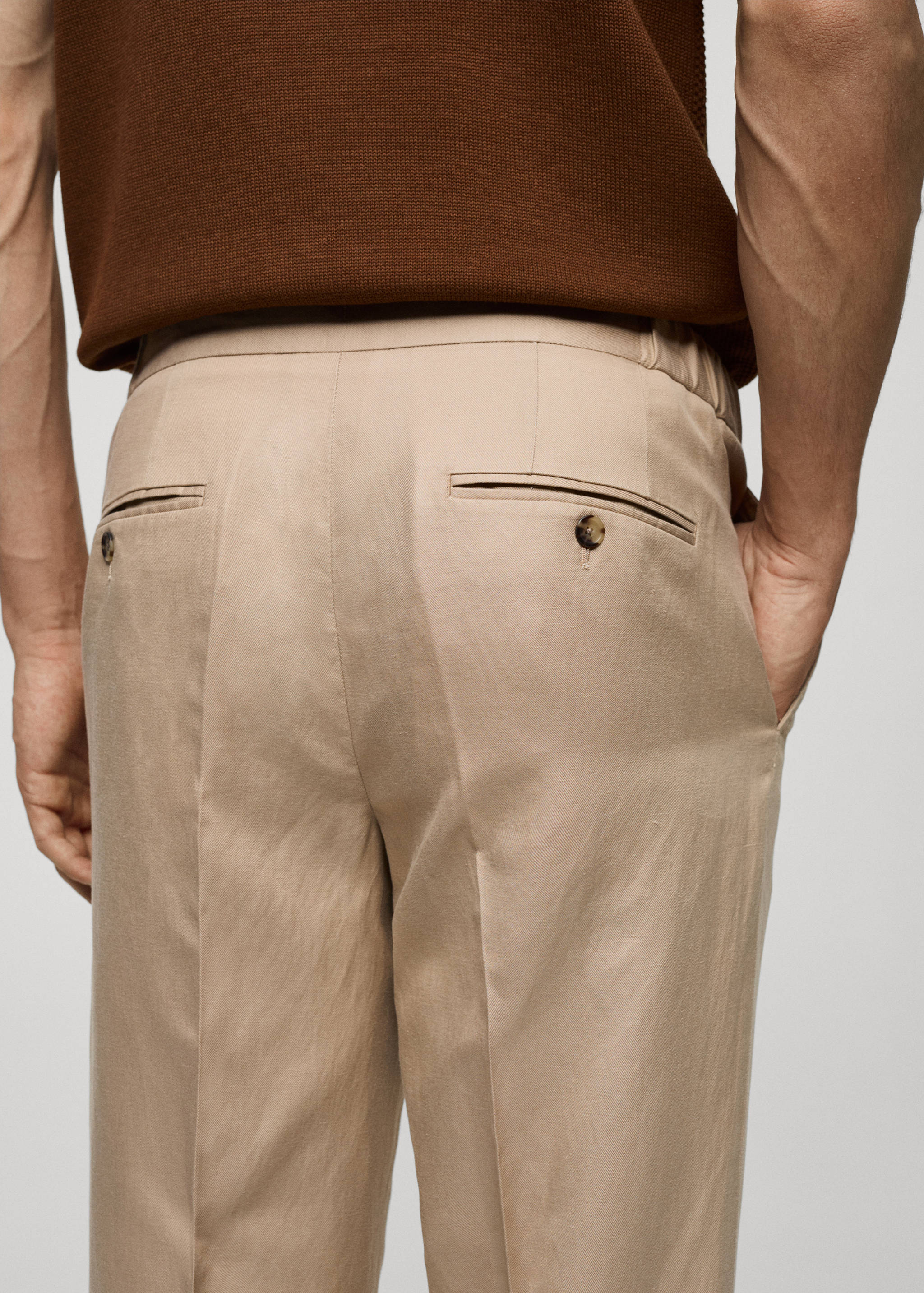 Tencel-linen pleated trousers - Details of the article 6
